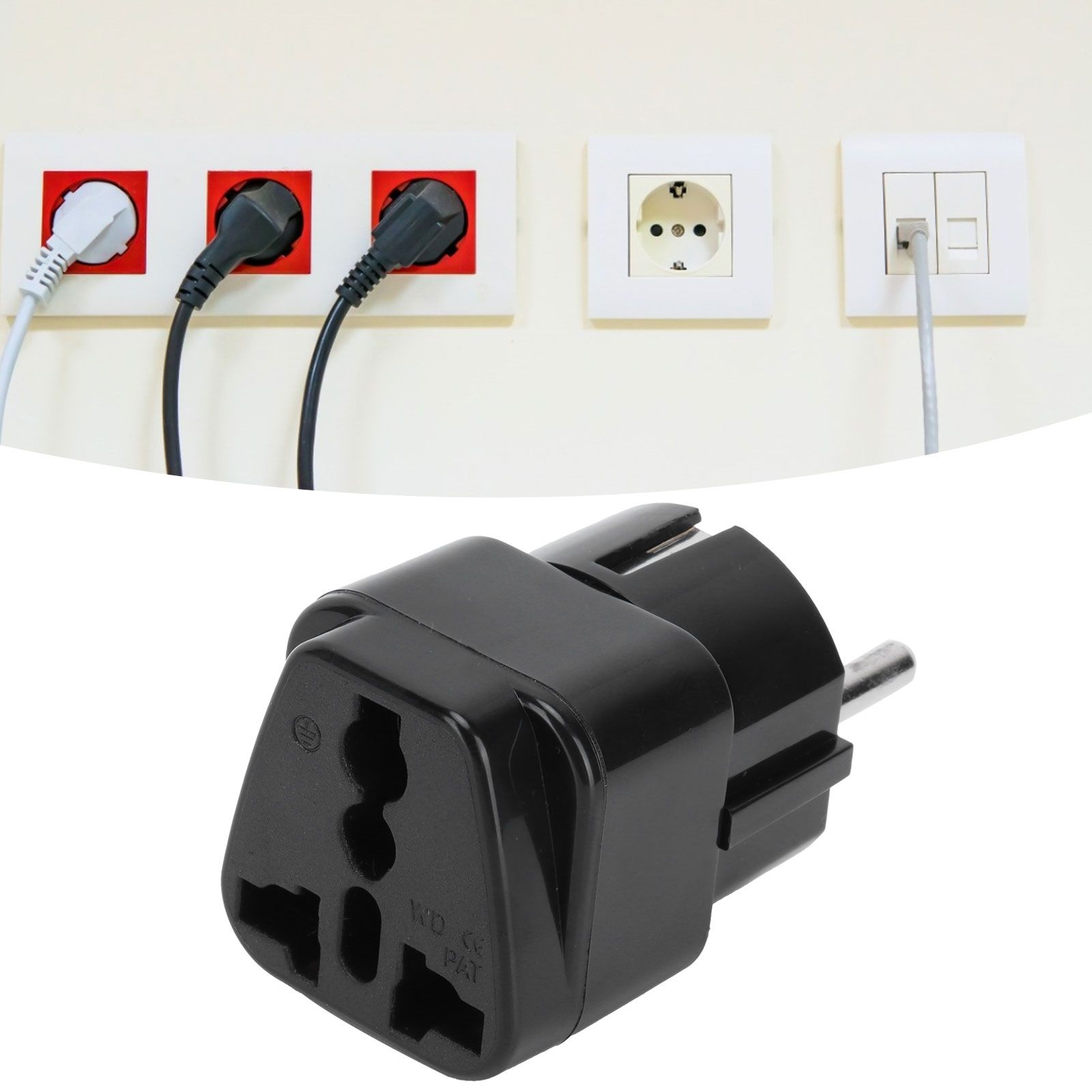 10A Power Converter Plug Europe Travel Plug Adapter Conversion Socket view 11
