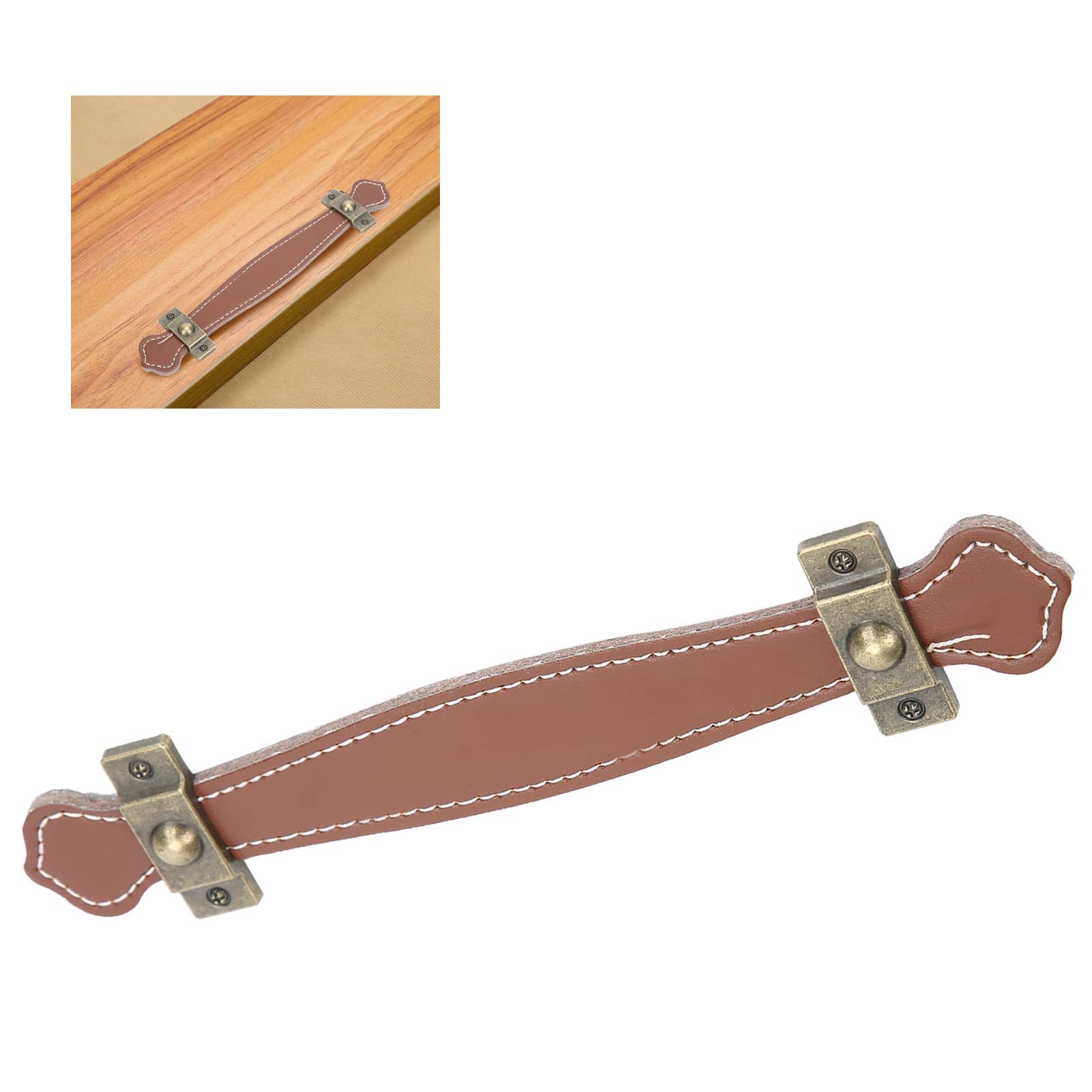 Artificial Leather Furniture Handle Drawer Cabinet Door Pull Luggage Suitcase view 12