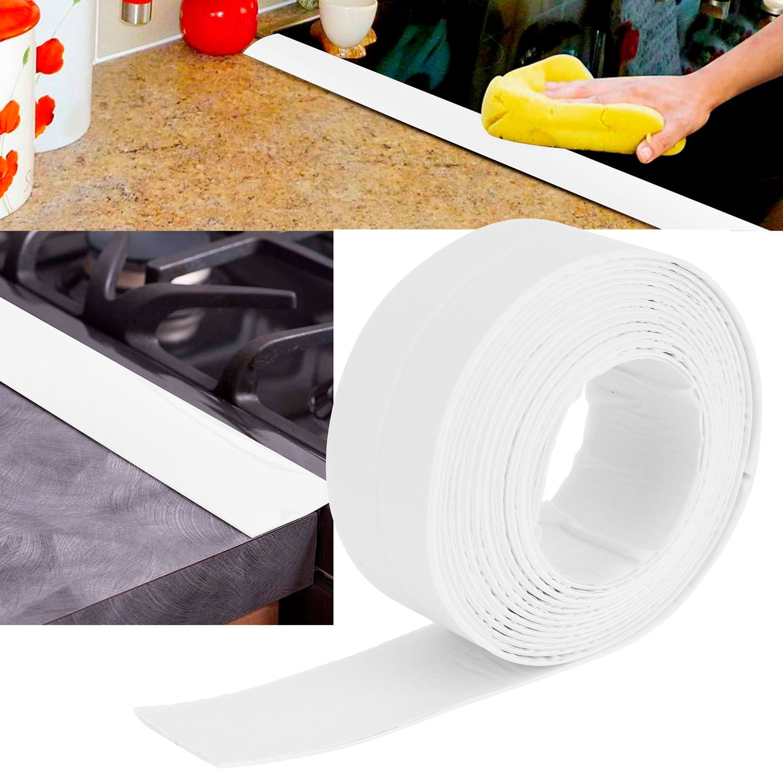 38mm PE Caulk Tape Waterproof Self Adhesive Sealing Strip for Toilet Bathroom view 11