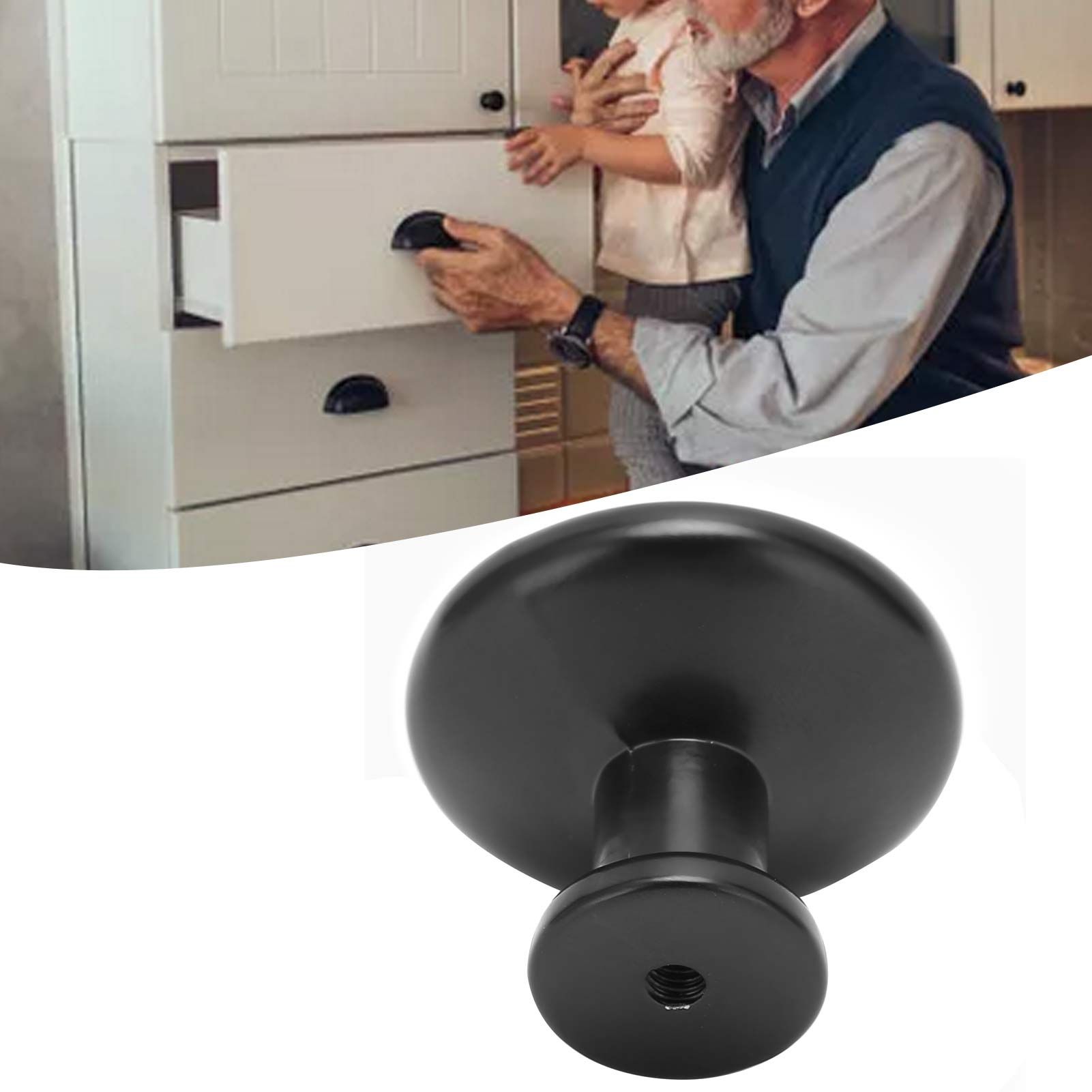 Black Cabinet Handle Zinc Alloy Pull Handle Knob for Wardrobe Door Bathroom view 12