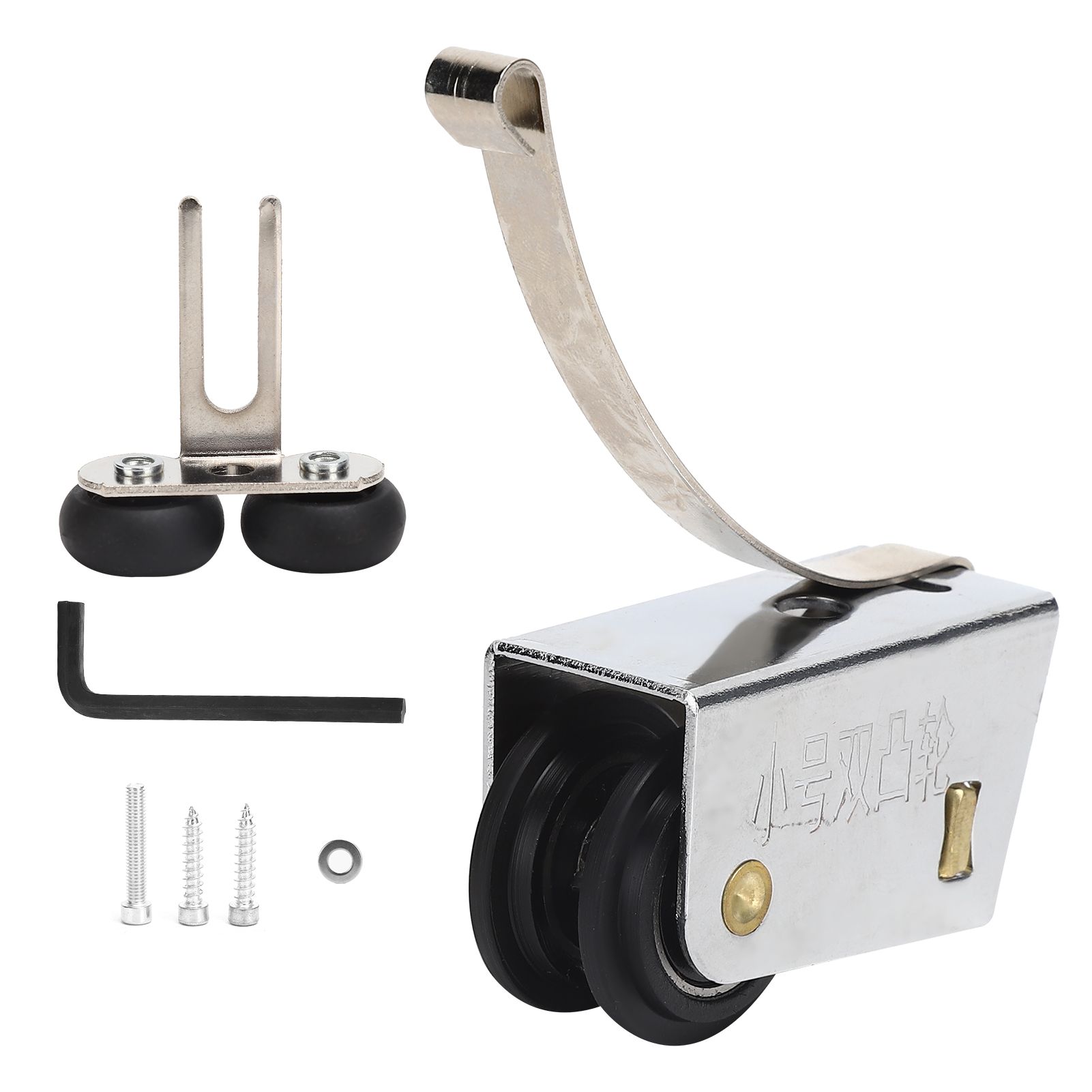 Sliding Door Pulley Double Row Rollers Upper Lower Wheel PushPull Flexible view 3