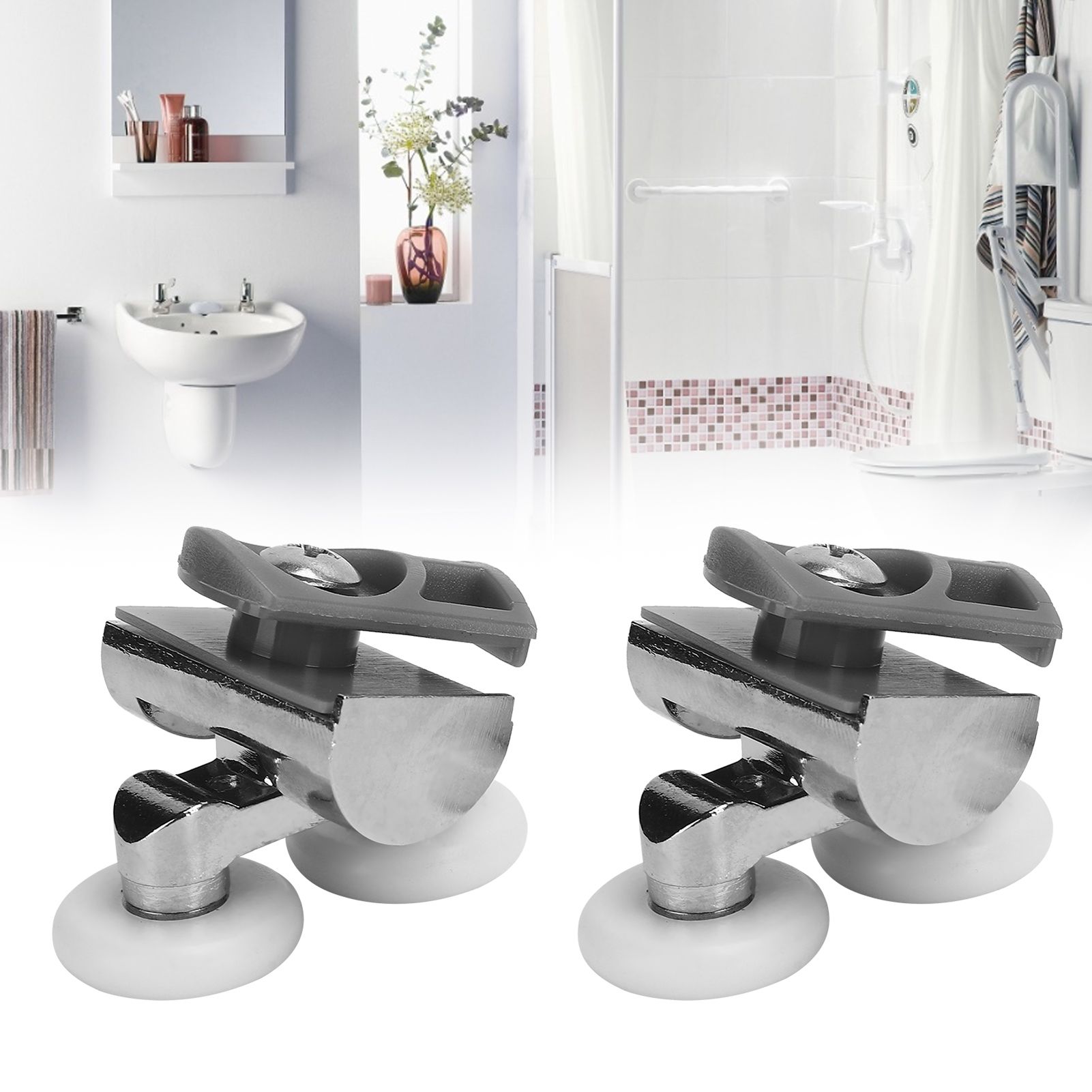 23mm Double Shower Door Rollers Hanging Wheel Pulley Top and Bottom Wheels view 12