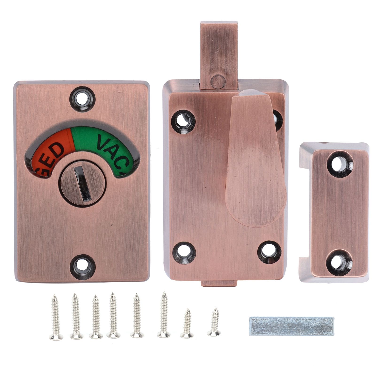 Partition Door Lock with Handle Public Toilet Restroom Bolt Lock Indicator view 2