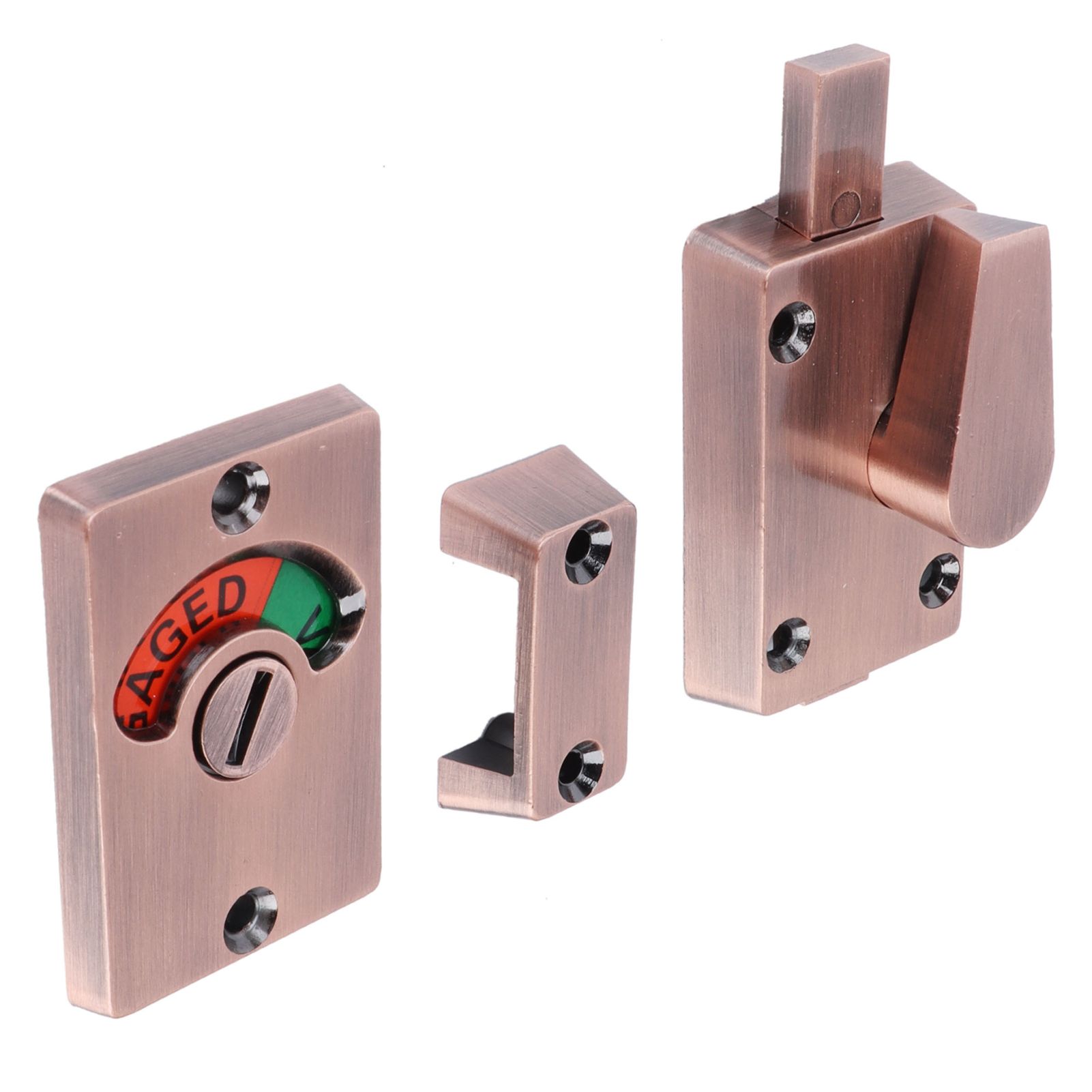 Partition Door Lock with Handle Public Toilet Restroom Bolt Lock Indicator view 3