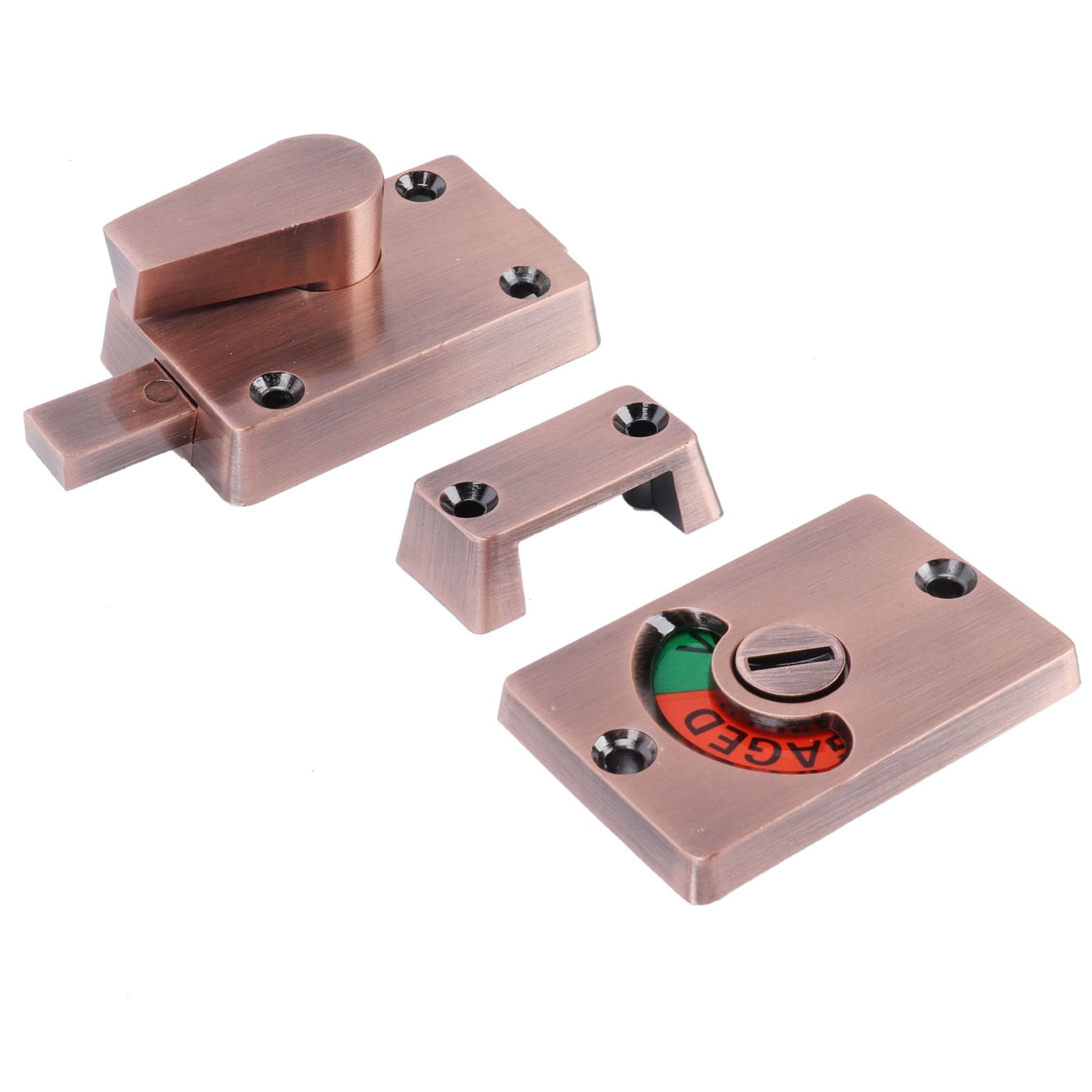 Partition Door Lock with Handle Public Toilet Restroom Bolt Lock Indicator view 4