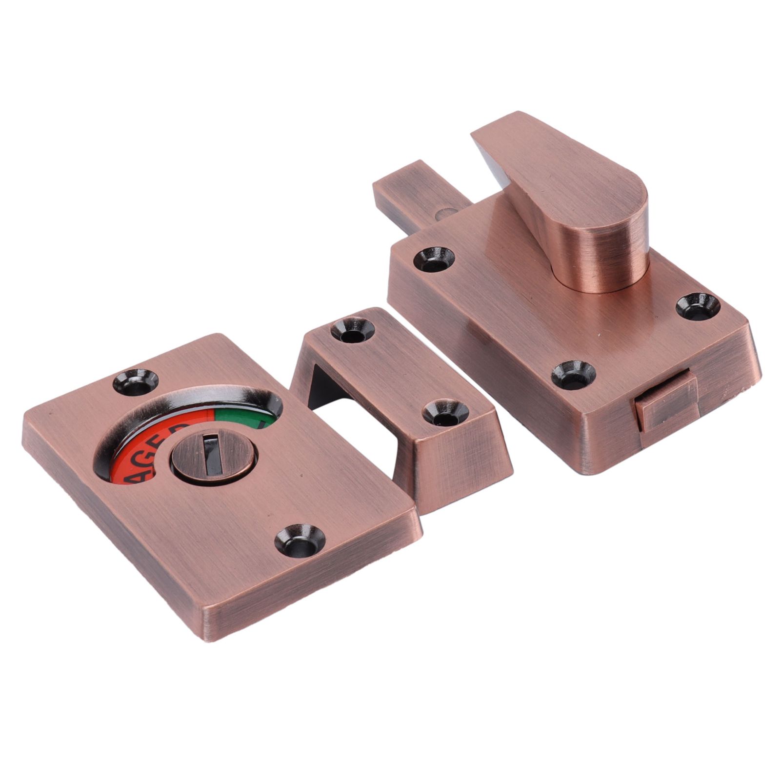 Partition Door Lock with Handle Public Toilet Restroom Bolt Lock Indicator view 8