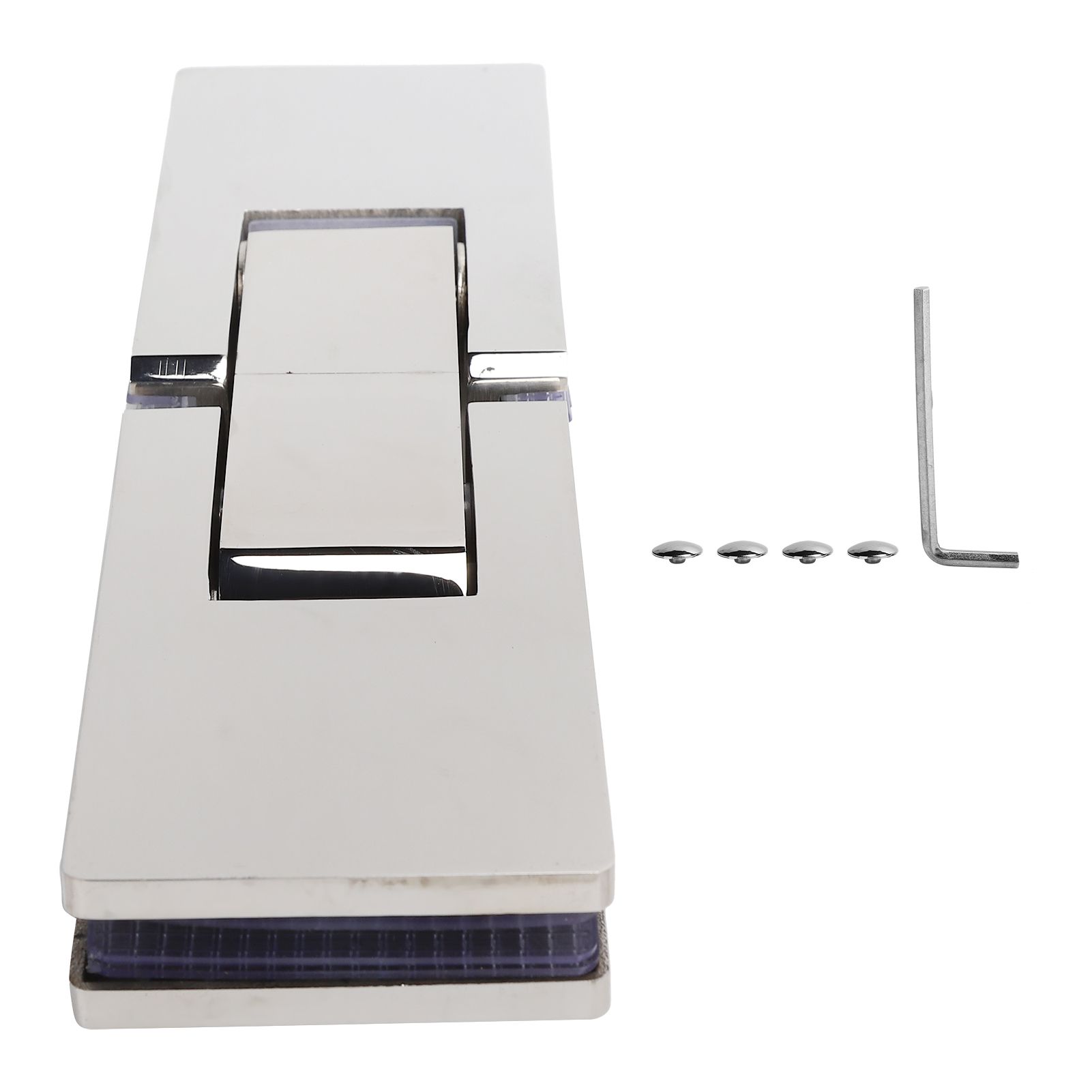 180 Degree Stainless Steel Door Clamp Bathroom Glass Clip Holder Bracket for view 4