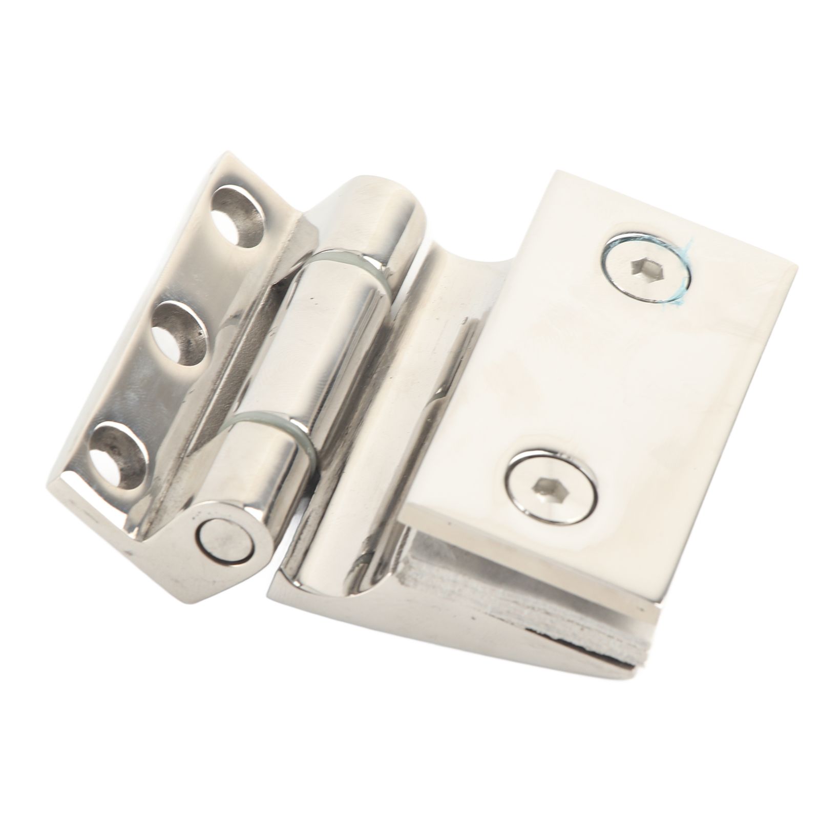 Curved Single‑Sided Hinge Stainless Steel Bathroom Hinge for Tempered 8‑12mm view 3