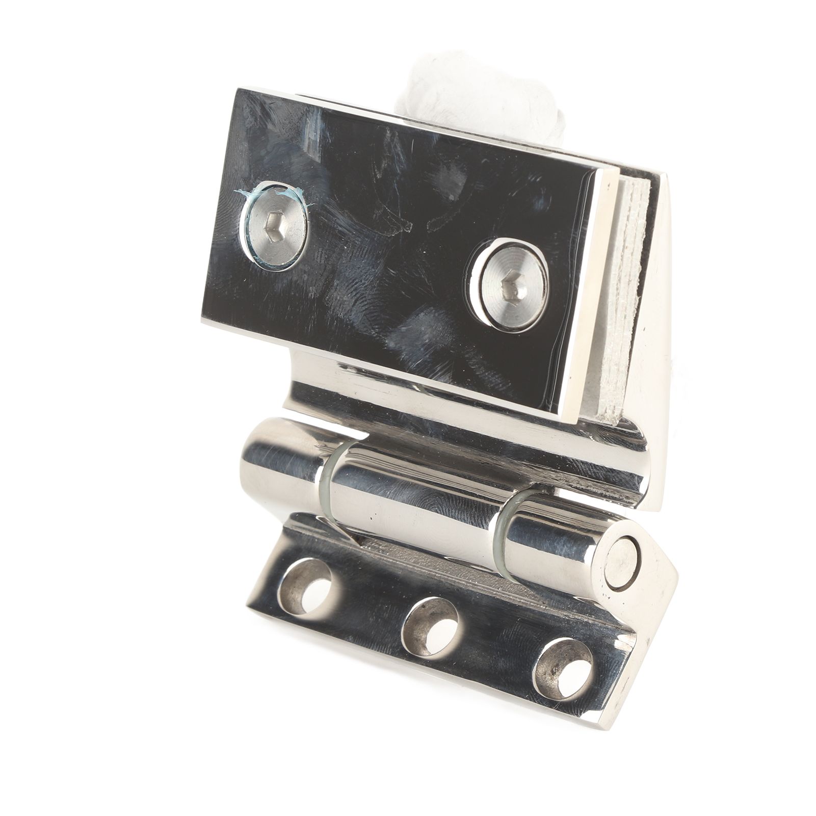 Curved Single‑Sided Hinge Stainless Steel Bathroom Hinge for Tempered 8‑12mm view 4