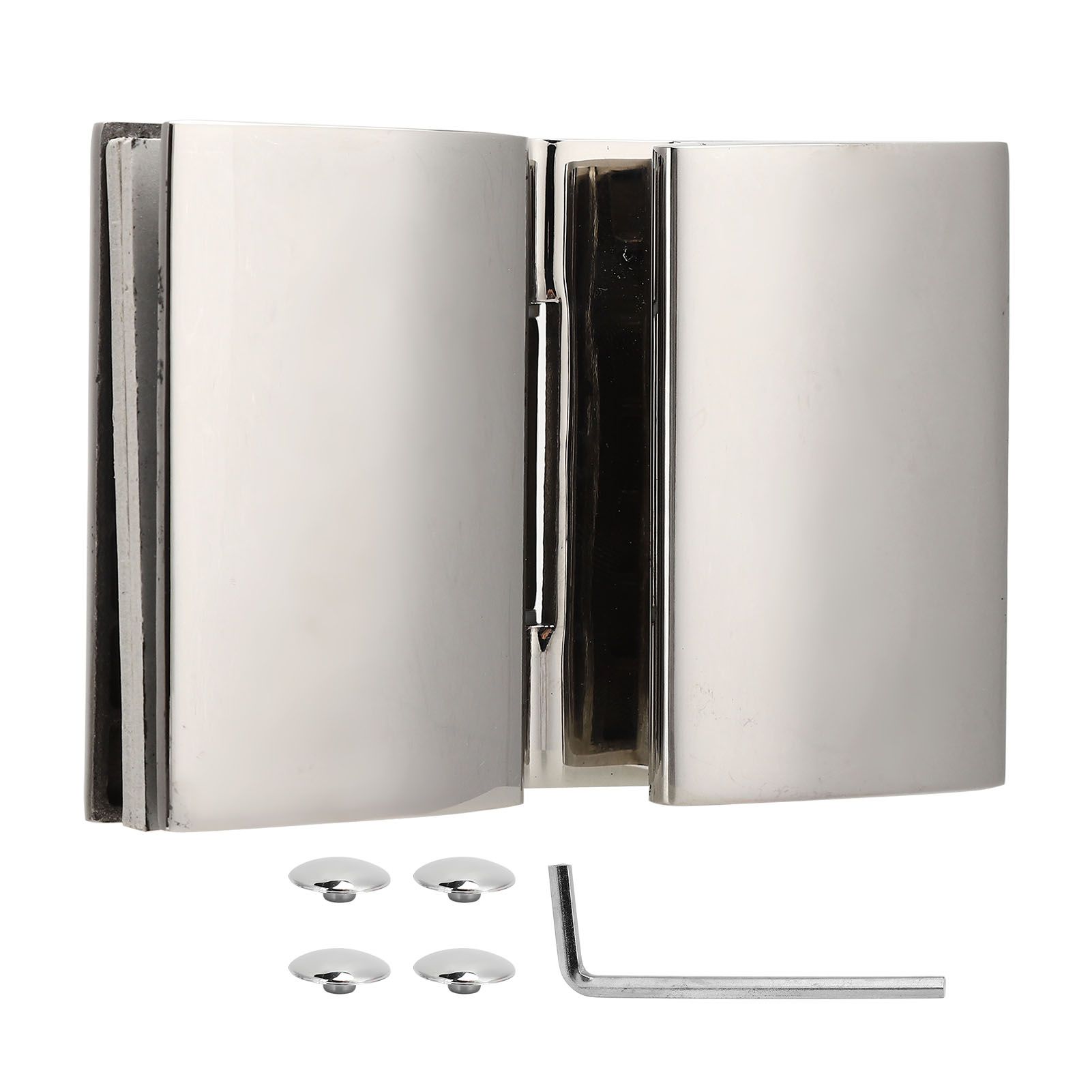 Flat DoubleSided Hinge Stainless Steel Bathroom Hinge Glass Door Hinge for view 2