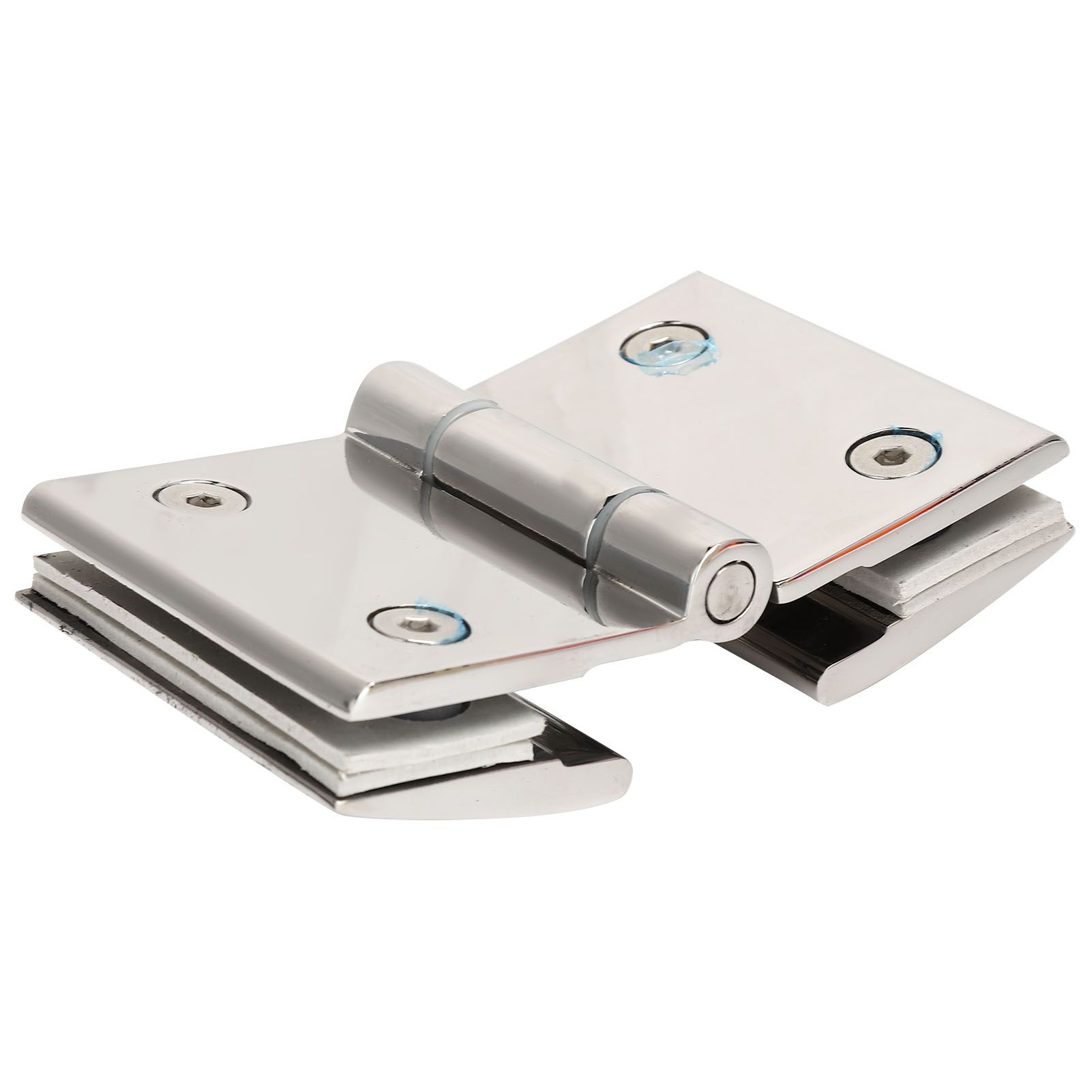 Flat DoubleSided Hinge Stainless Steel Bathroom Hinge Glass Door Hinge for view 3