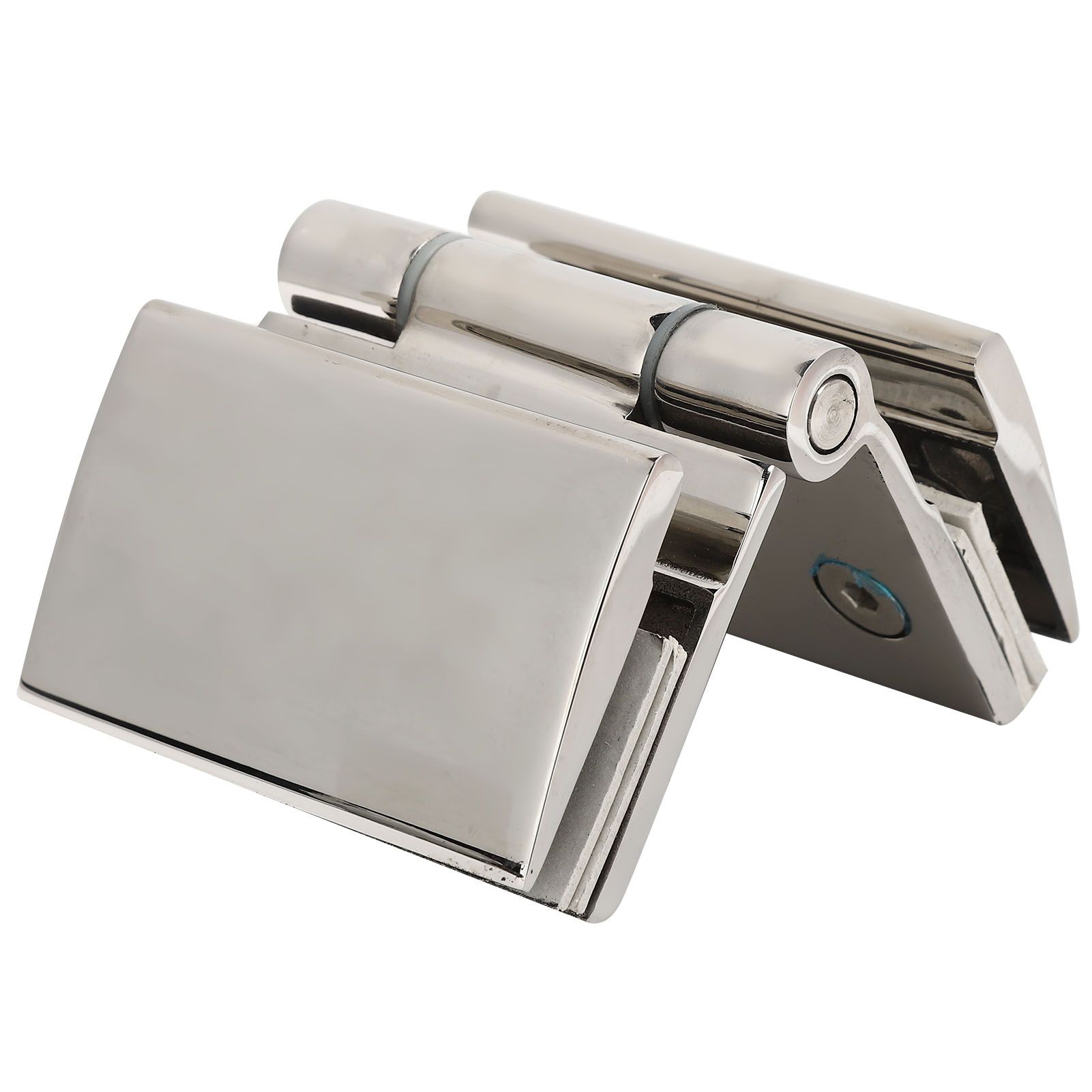 Flat DoubleSided Hinge Stainless Steel Bathroom Hinge Glass Door Hinge for view 9