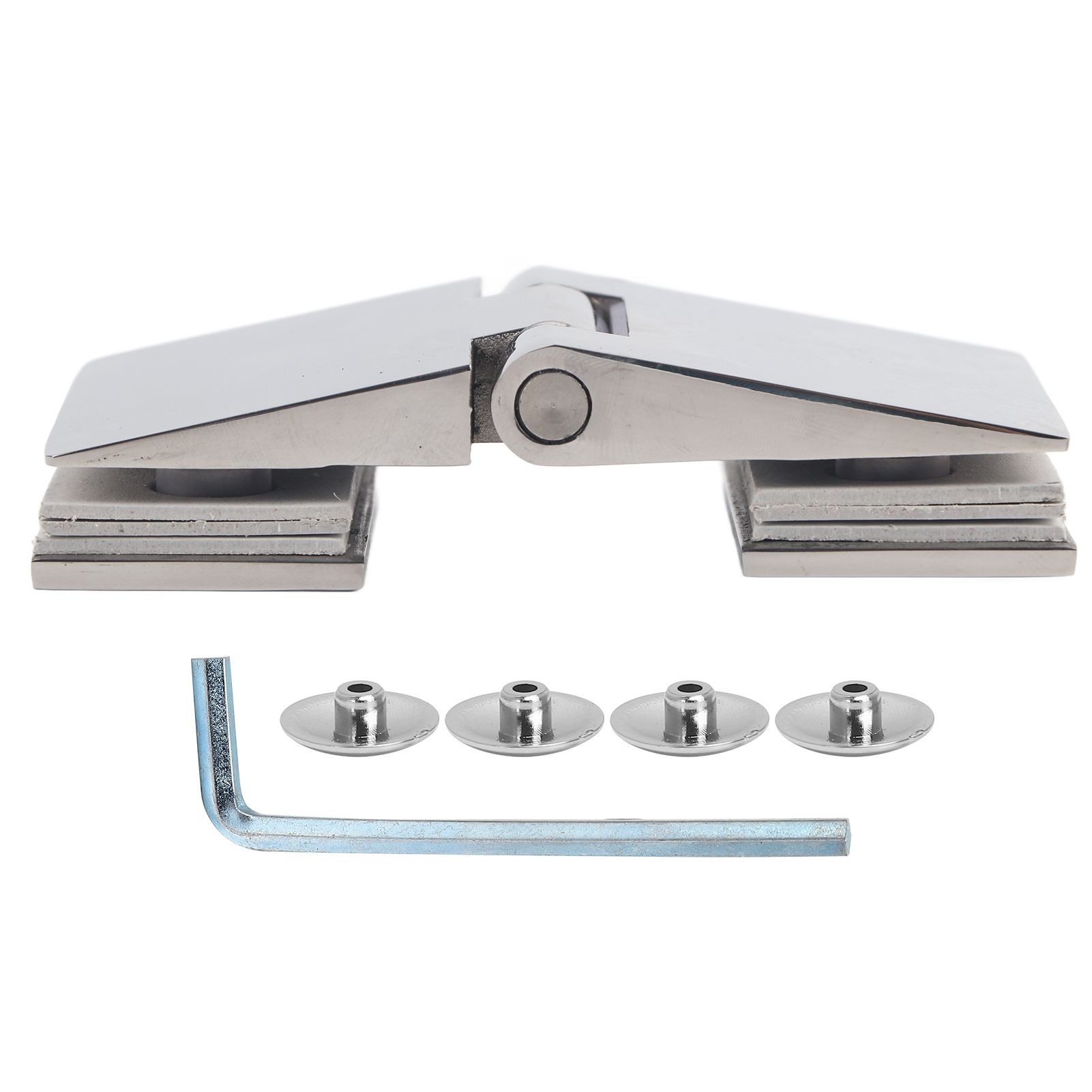 Beveled Double‑Sided Hinge Stainless Steel Shower Room Glass Door Hinge for view 2