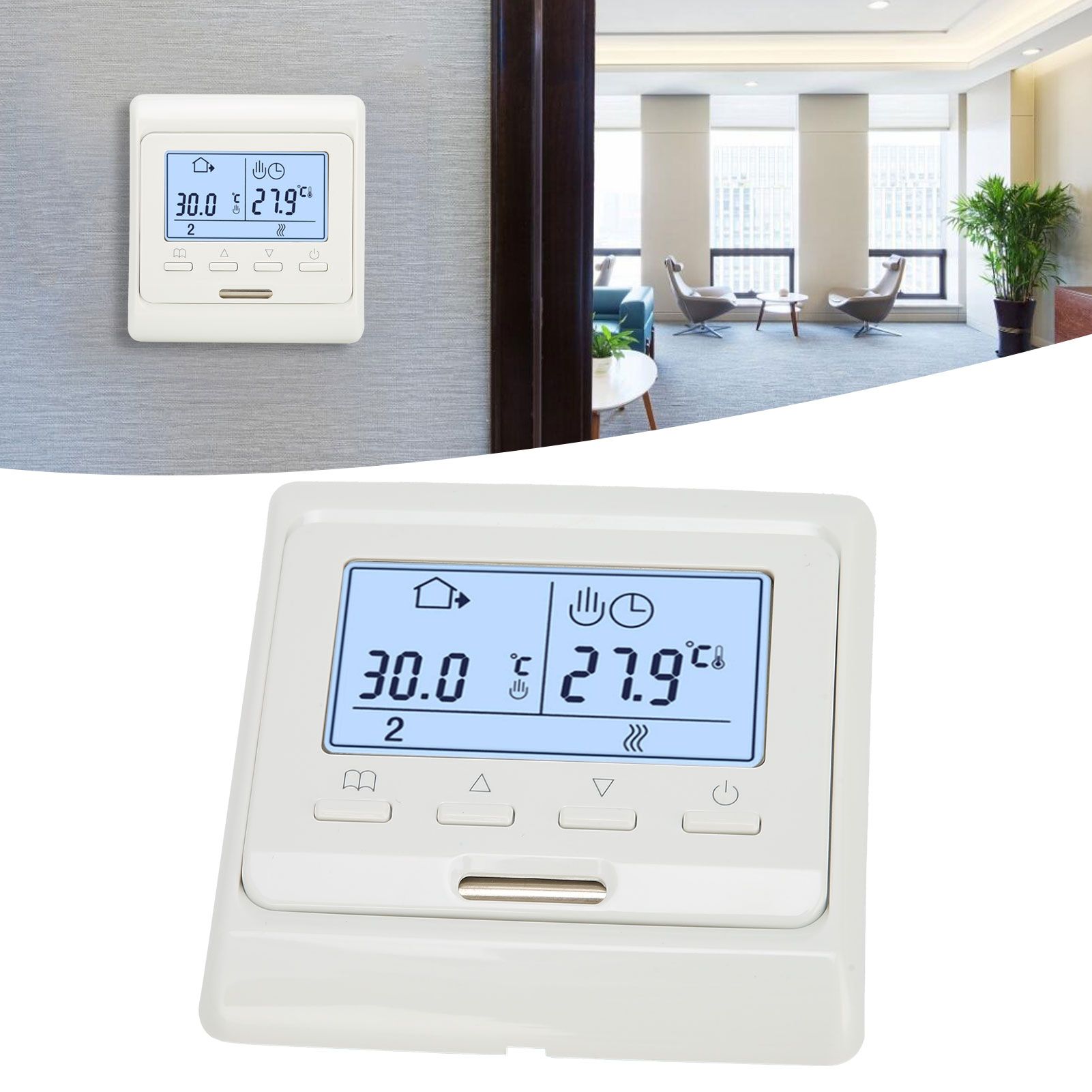 AC180V-230V Thermostat Wall Mounted Stove Temperature Controller for view 12
