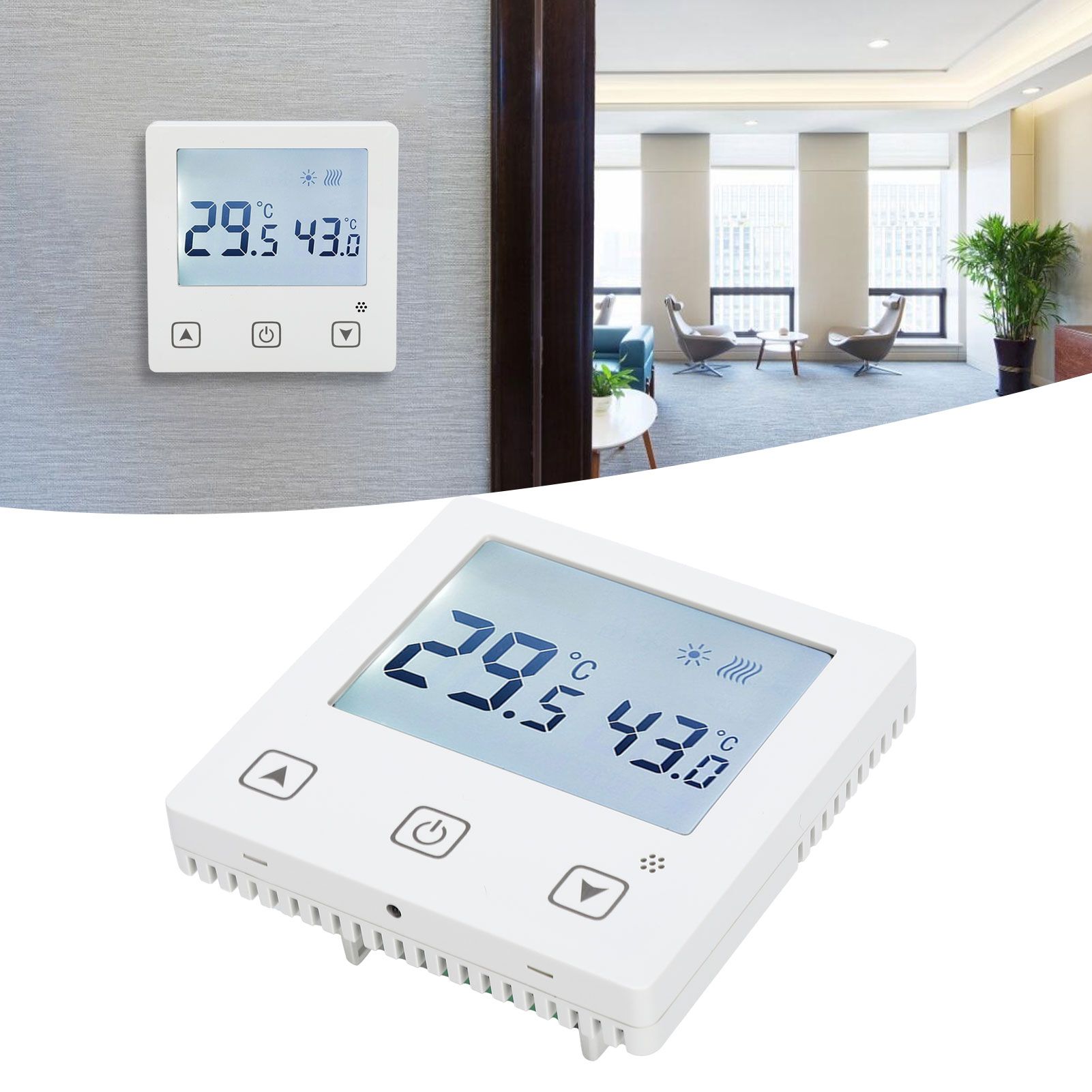 AC220V Thermostat Water Floor Heating Air Conditioner Temperature Controller view 11