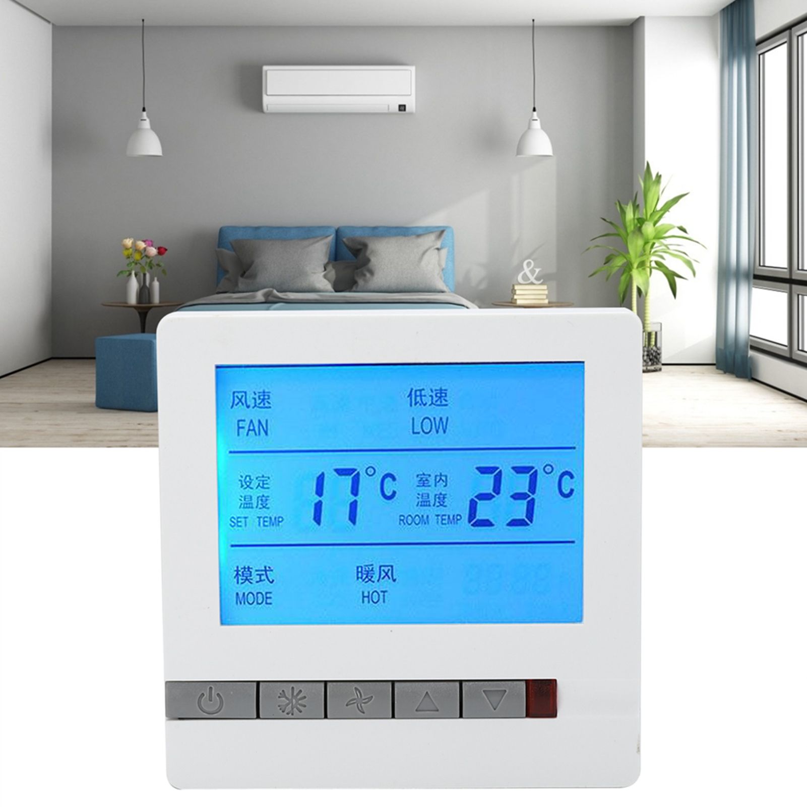 Digital Thermostat Intelligent Air Conditioner LCD Display Temperature view 11