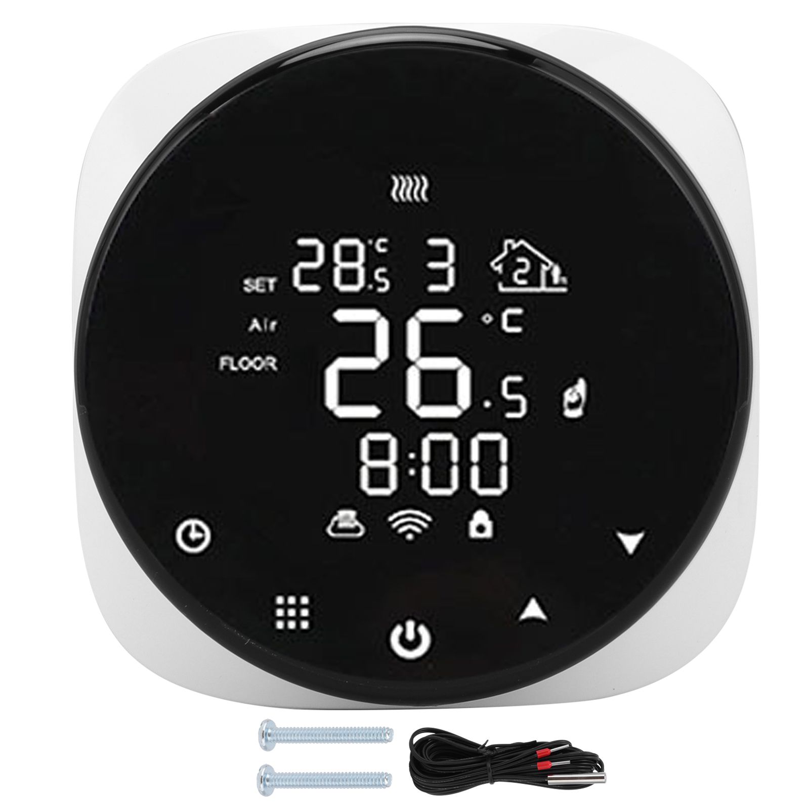 16A Smart WiFi Thermostat for Water/Electric Floor Heating Water Gas Boiler view 2