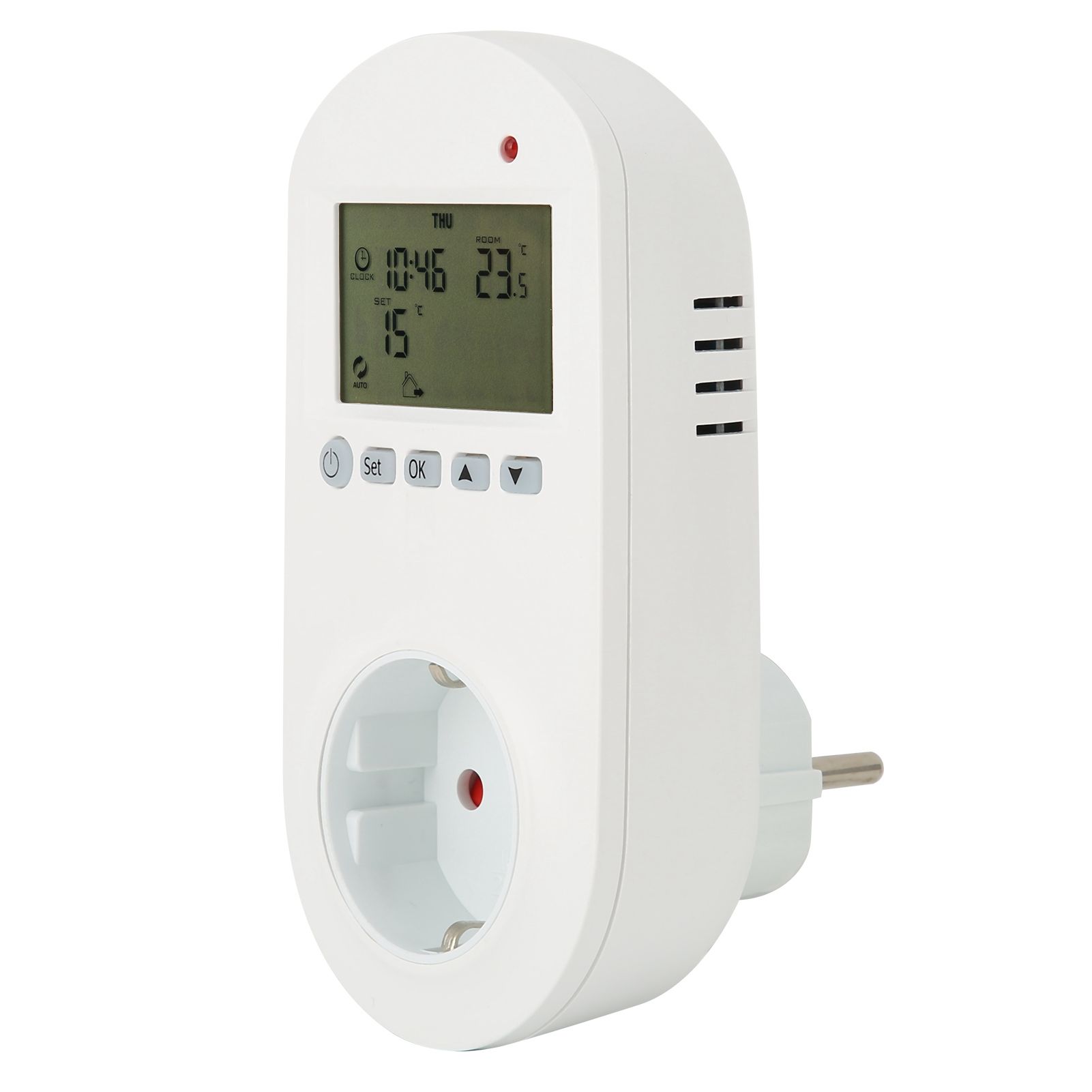 16A Plug‑in Thermostat Programmable Electric Heating Temperature Controller view 5