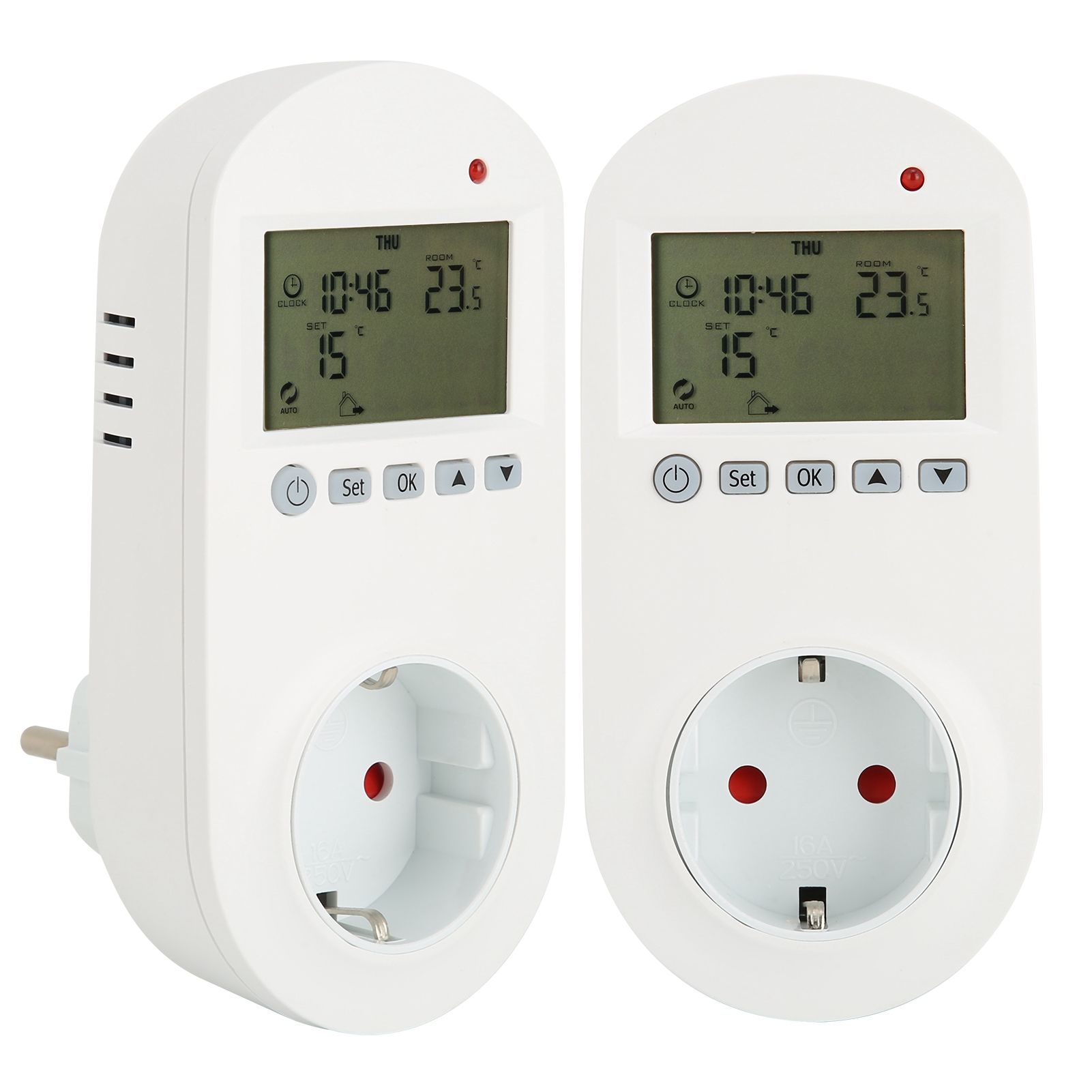 16A Plug‑in Thermostat Programmable Electric Heating Temperature Controller view 7