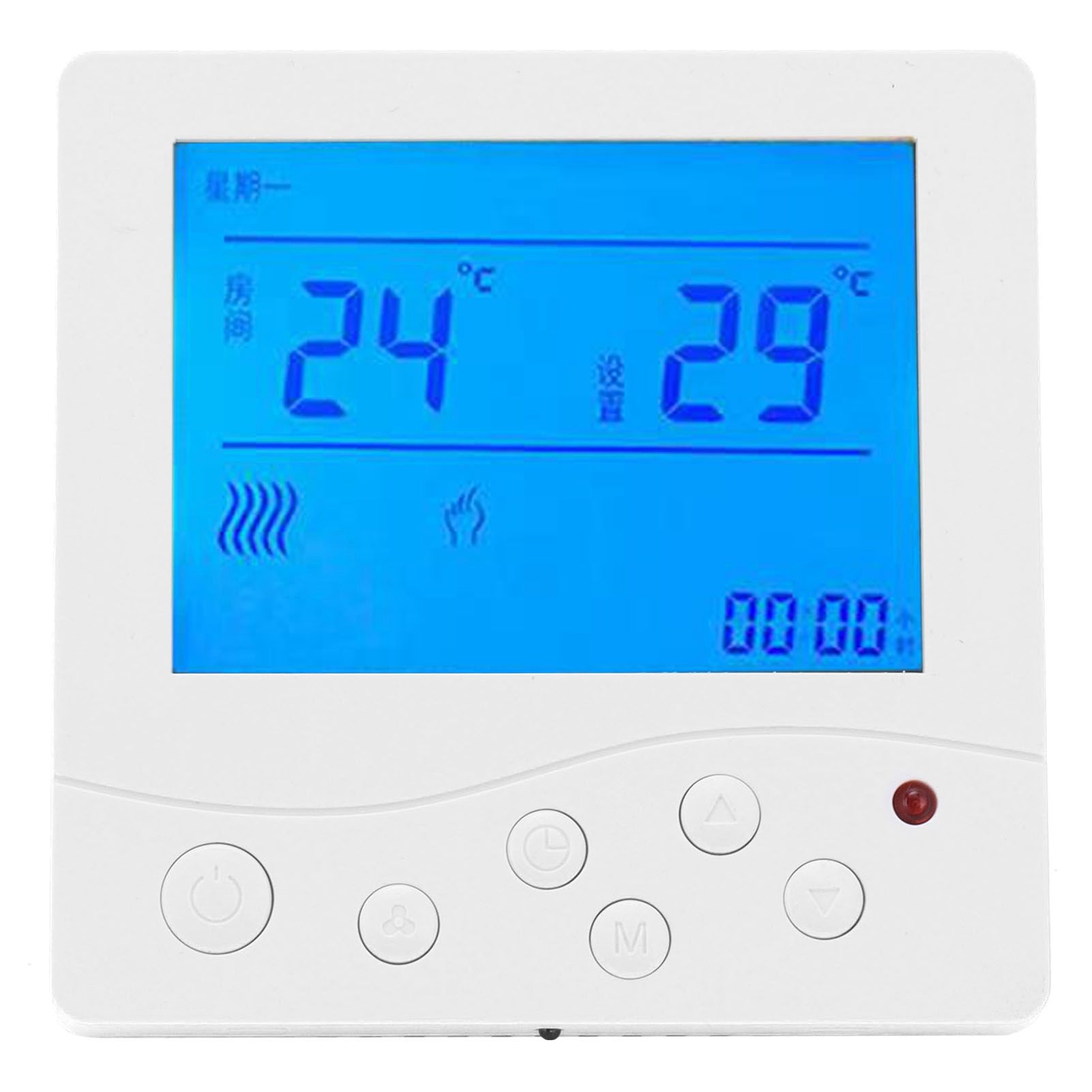 Fancoil Central Airconditioning Thermostat Intelligent LCD Temperature view 6