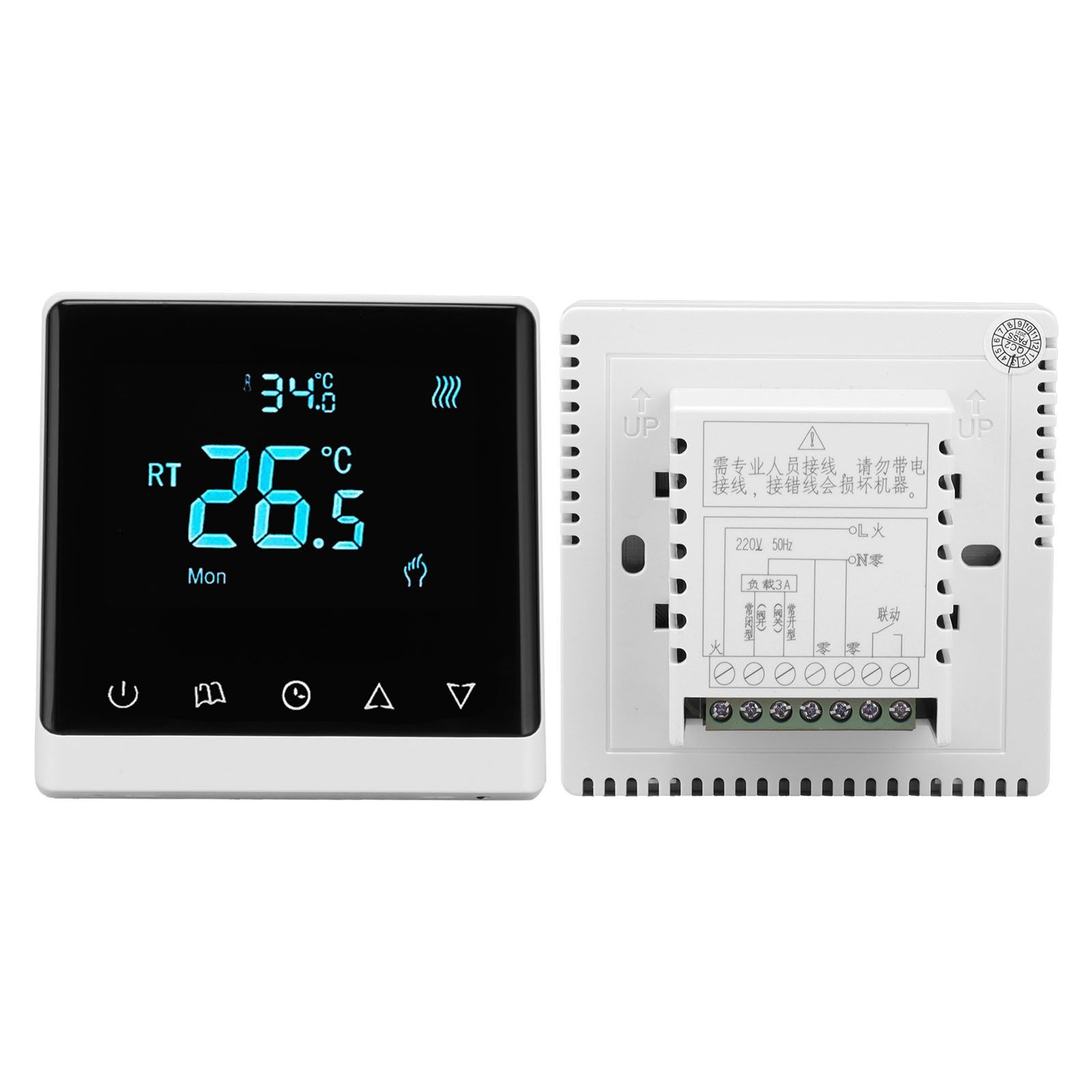 AC220V Touch Screen Thermostat with LCD Display Screen Temperature Controller view 10