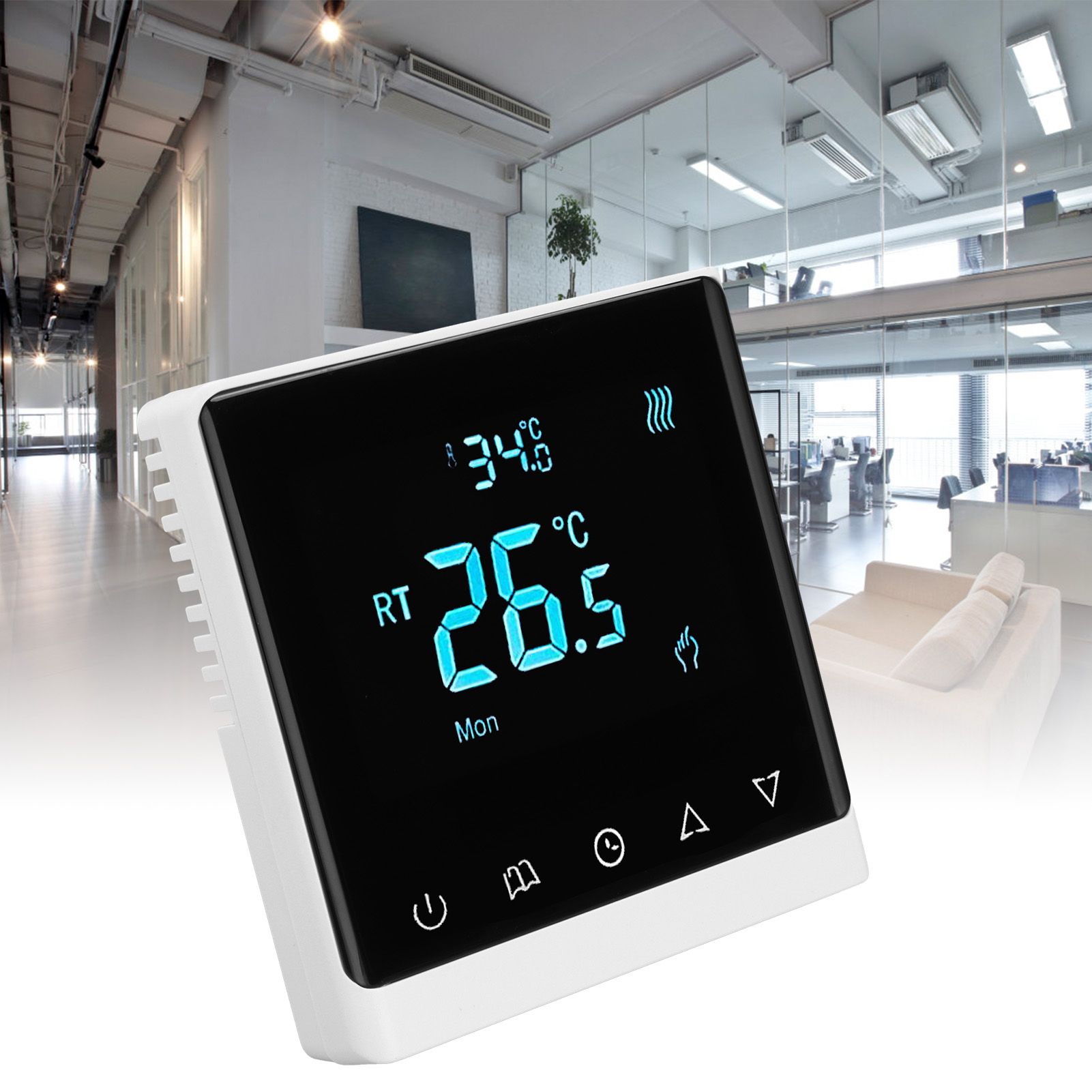 AC220V Touch Screen Thermostat with LCD Display Screen Temperature Controller view 11