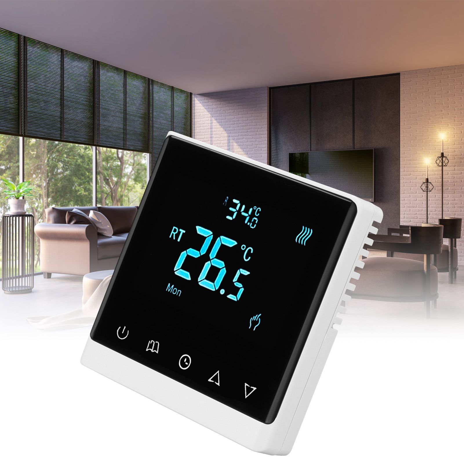 AC220V Touch Screen Thermostat with LCD Display Screen Temperature Controller view 12
