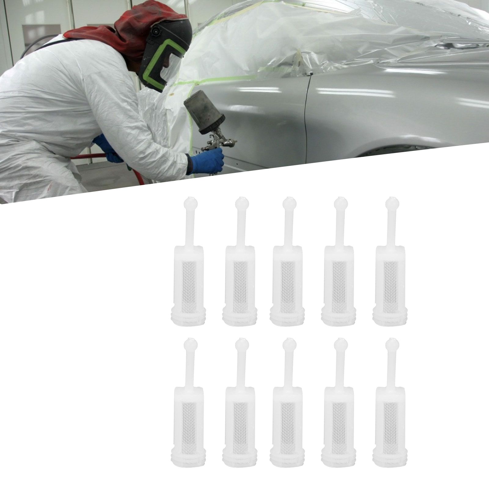 10PCS Spray Gun Filters Nylon Fine Mesh Car Paint Spray Gun Filter Strainer view 11