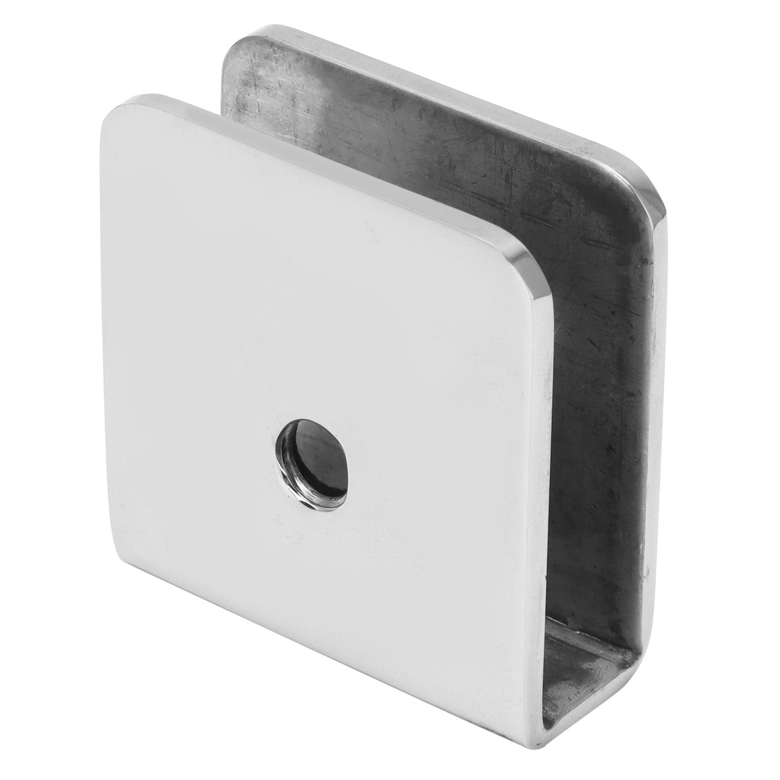 45x48mm Square Glass Fixing Clip Bathroom Door Clamp Holder Bracket for 8‑12mm view 5