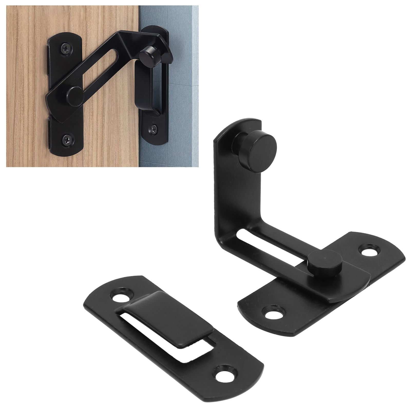 American Style Barn Door Lock Carbon Steel Sliding Door Latch Buckle for Doors view 11