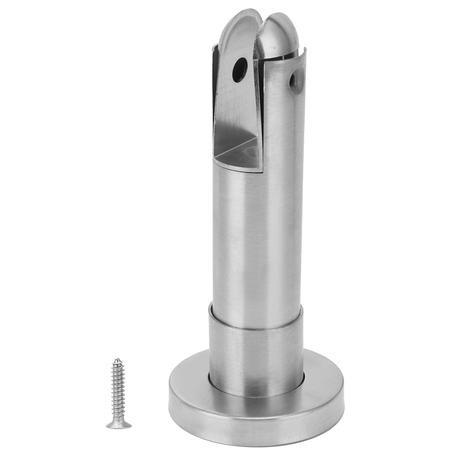 Partition Support Foot Stainless Steel Glass Fence Clamp for Public Bathroom view 2