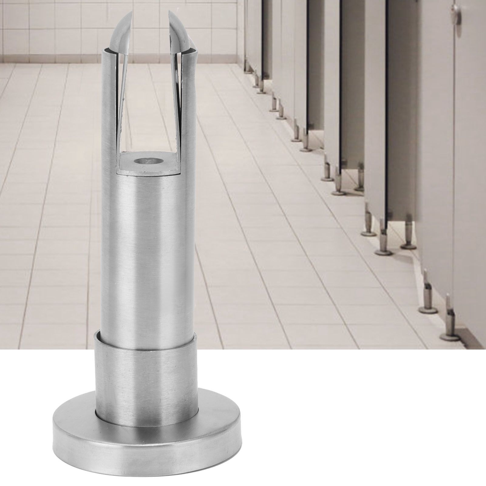 Partition Support Foot Stainless Steel Glass Fence Clamp for Public Bathroom view 12