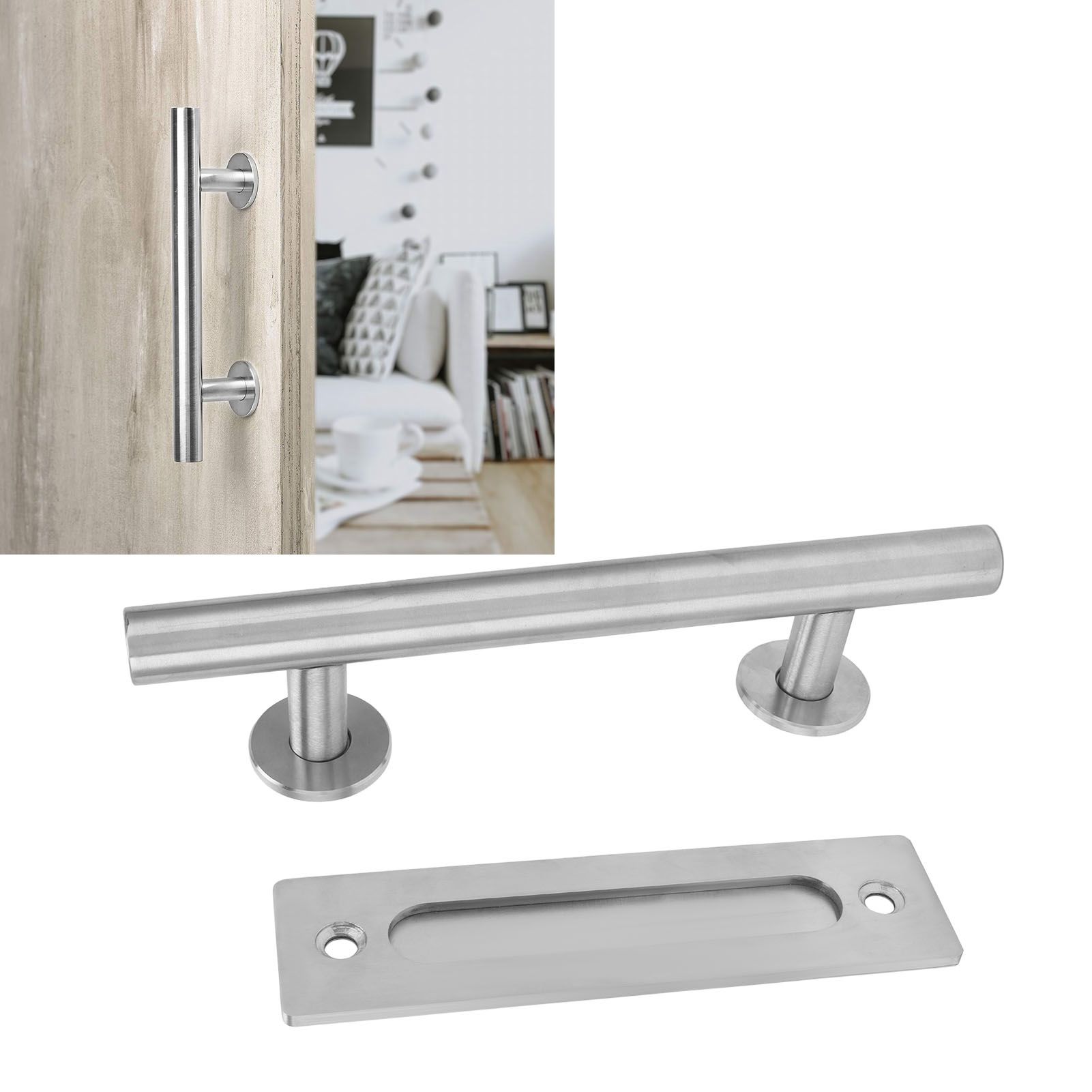 Barn Door Handle Stainless Steel DoubleSide Pull Handle for Door Garage Barn view 12