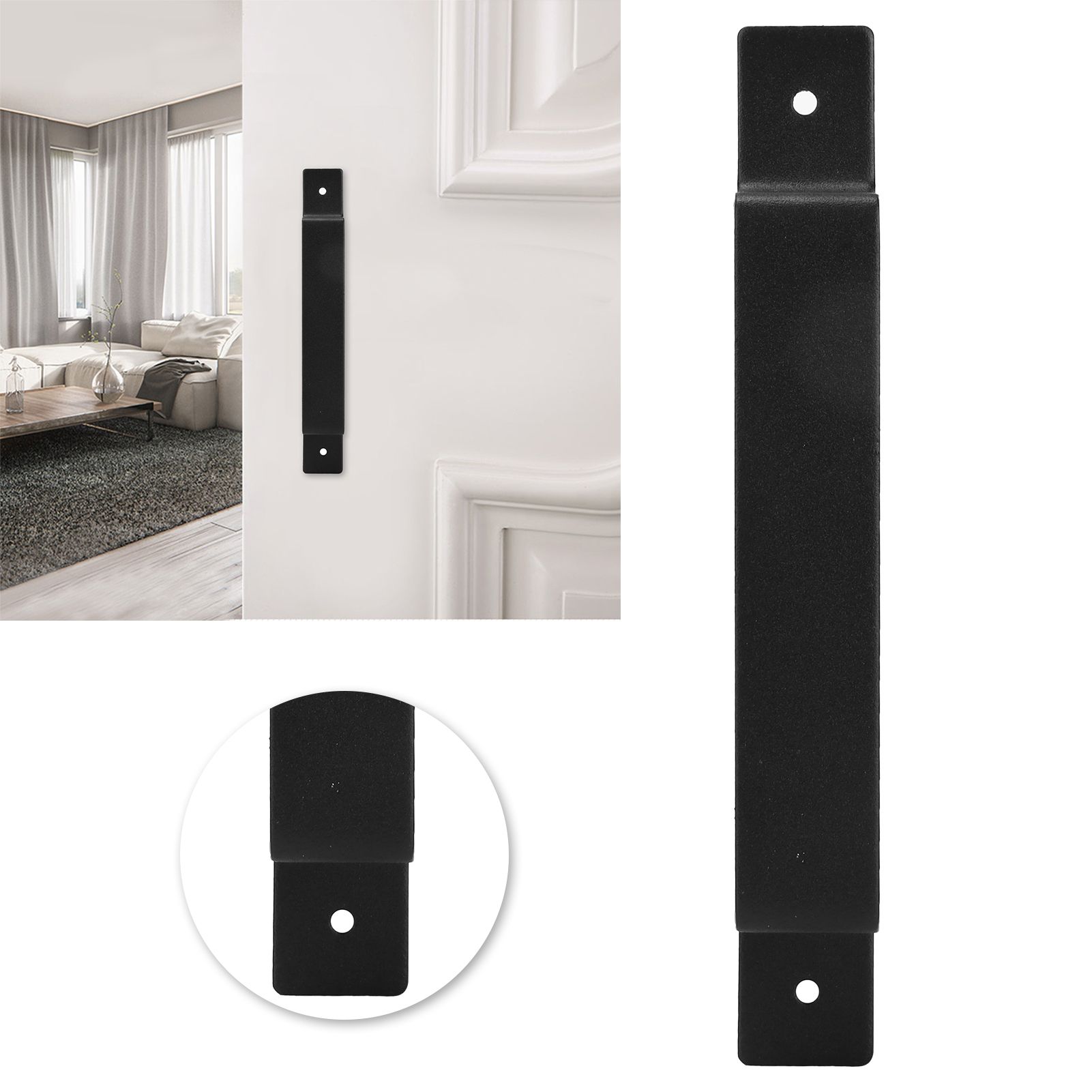 Black Door Handle Carbon Steel Barn Right Angle Handle Pull for Barn Home view 11