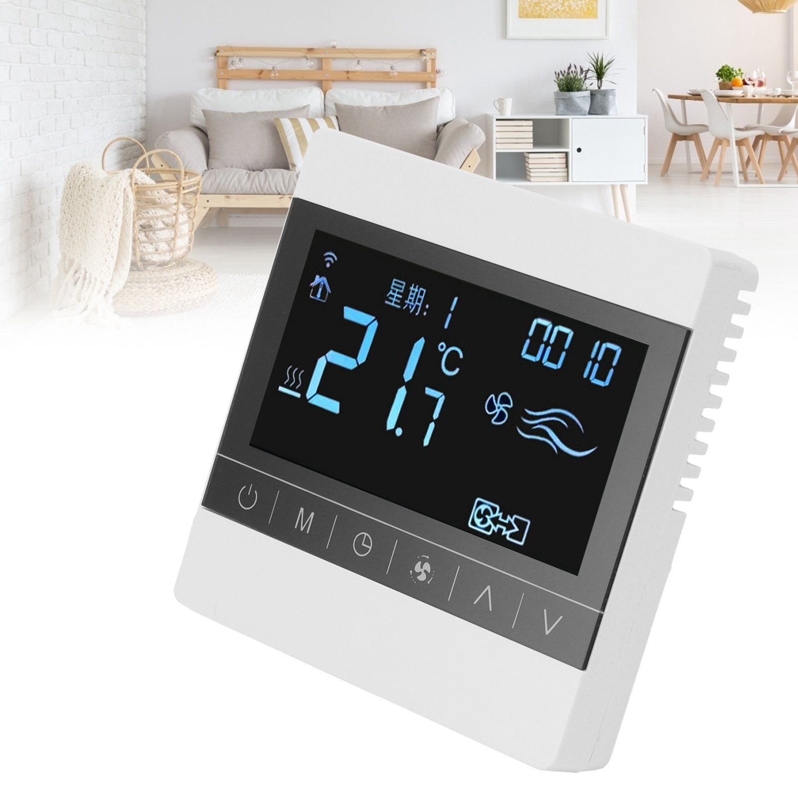 Thermostat LCD Fan Coil Air Conditioner Panel Switch Household Smart view 11