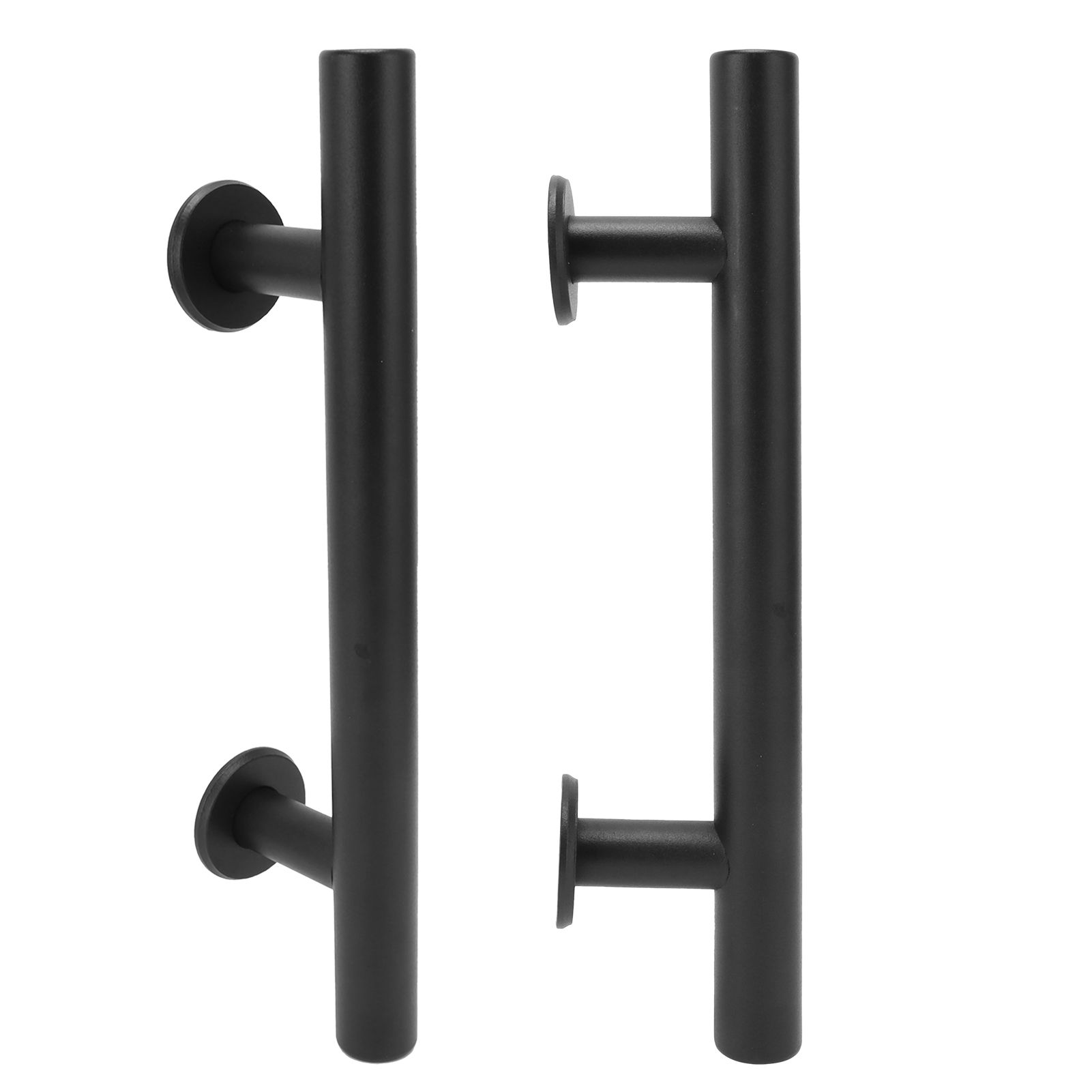 Black Barn Door Handle Double Side Sliding Door Round Concealed Pull for view 4