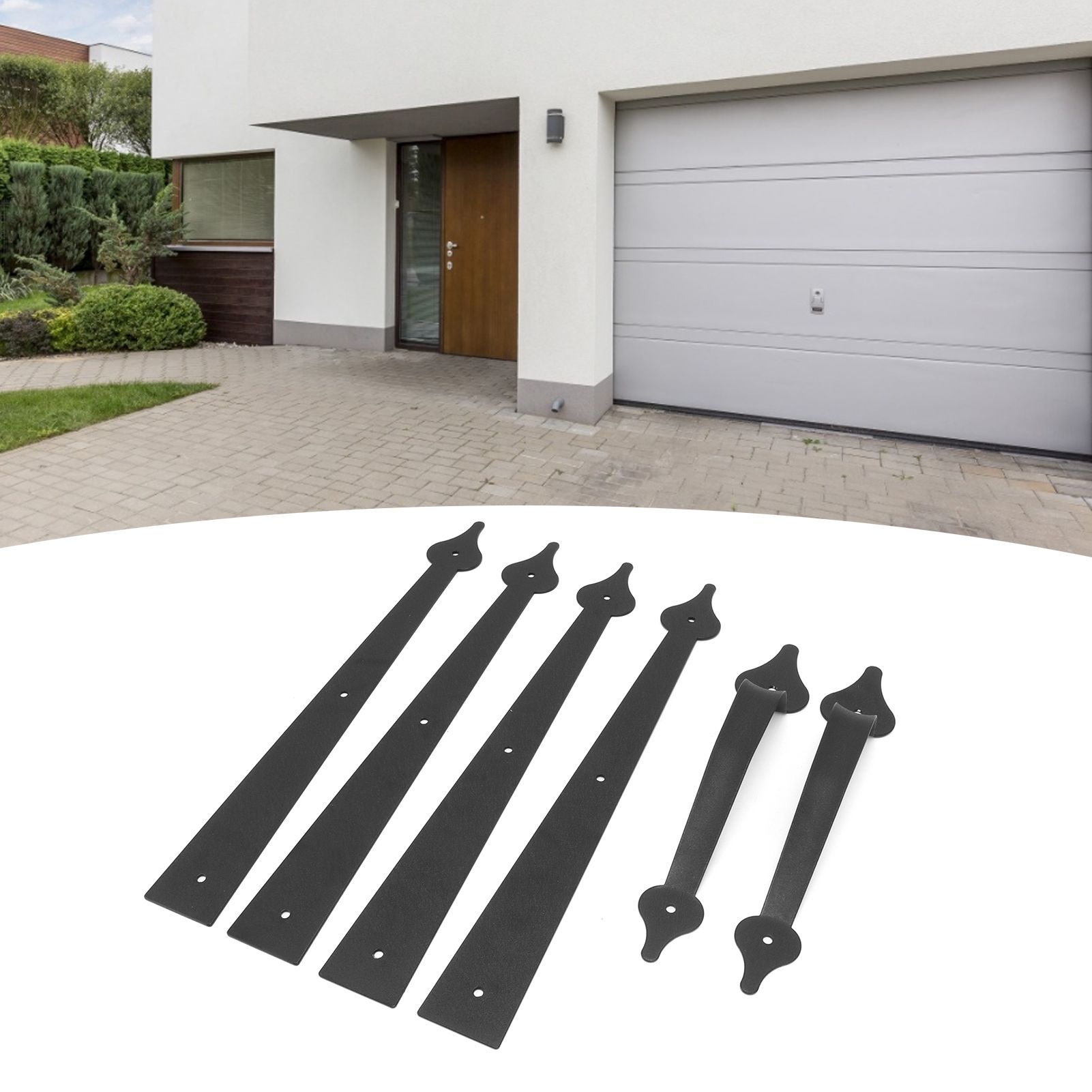 Carbon Steel Garage Door Handle Decorative Hinge Handle for Door Shed Garage view 11
