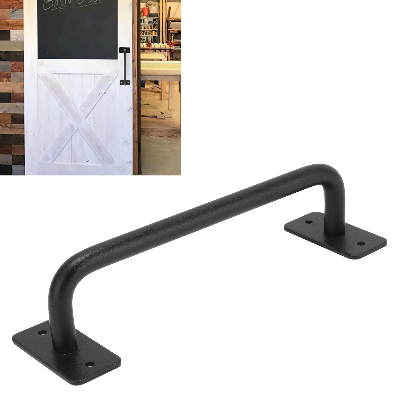 Carbon Steel Door Handle Barn Door Pull for Gate Shed Garage Cabinet Sliding view 12