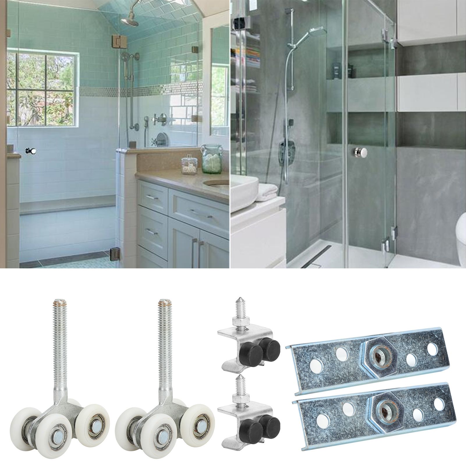 2Set Glass Door Rollers Runners Shower Door Suspension Wheel Accessory view 12
