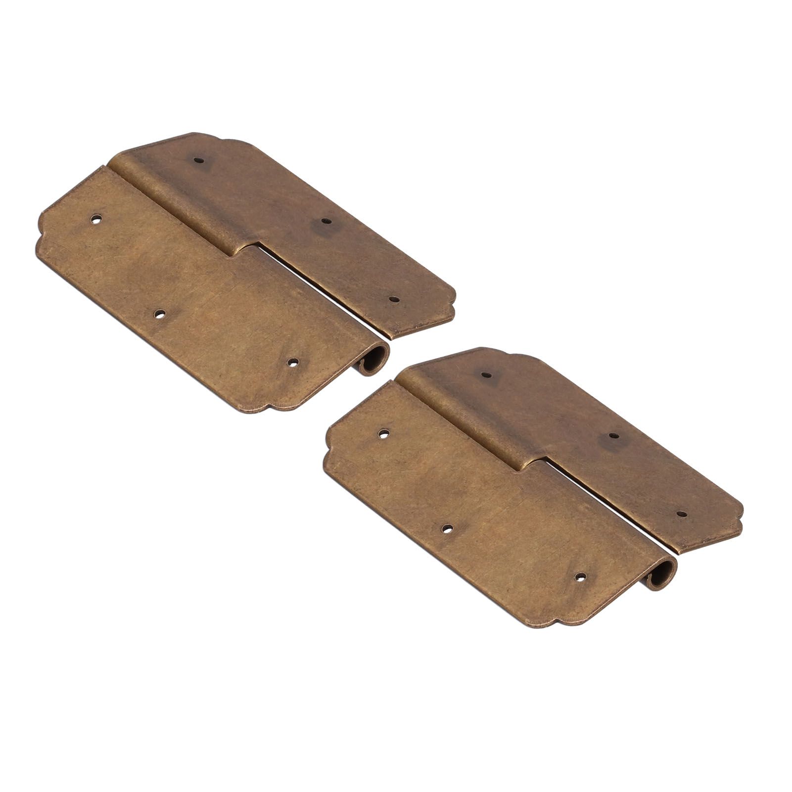 2Set Furniture Hinge Retro Antique Brass Hinges Hardwares for Cabinet Jewelry Box view 6