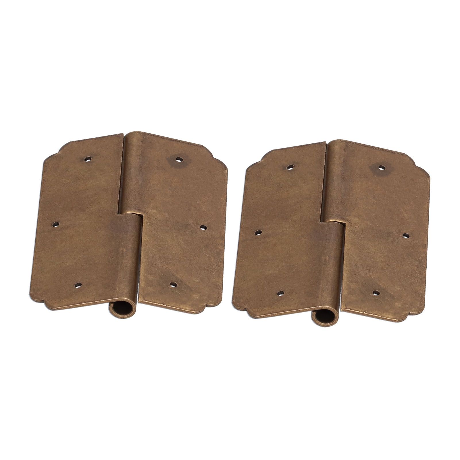 2Set Furniture Hinge Retro Antique Brass Hinges Hardwares for Cabinet Jewelry Box view 7