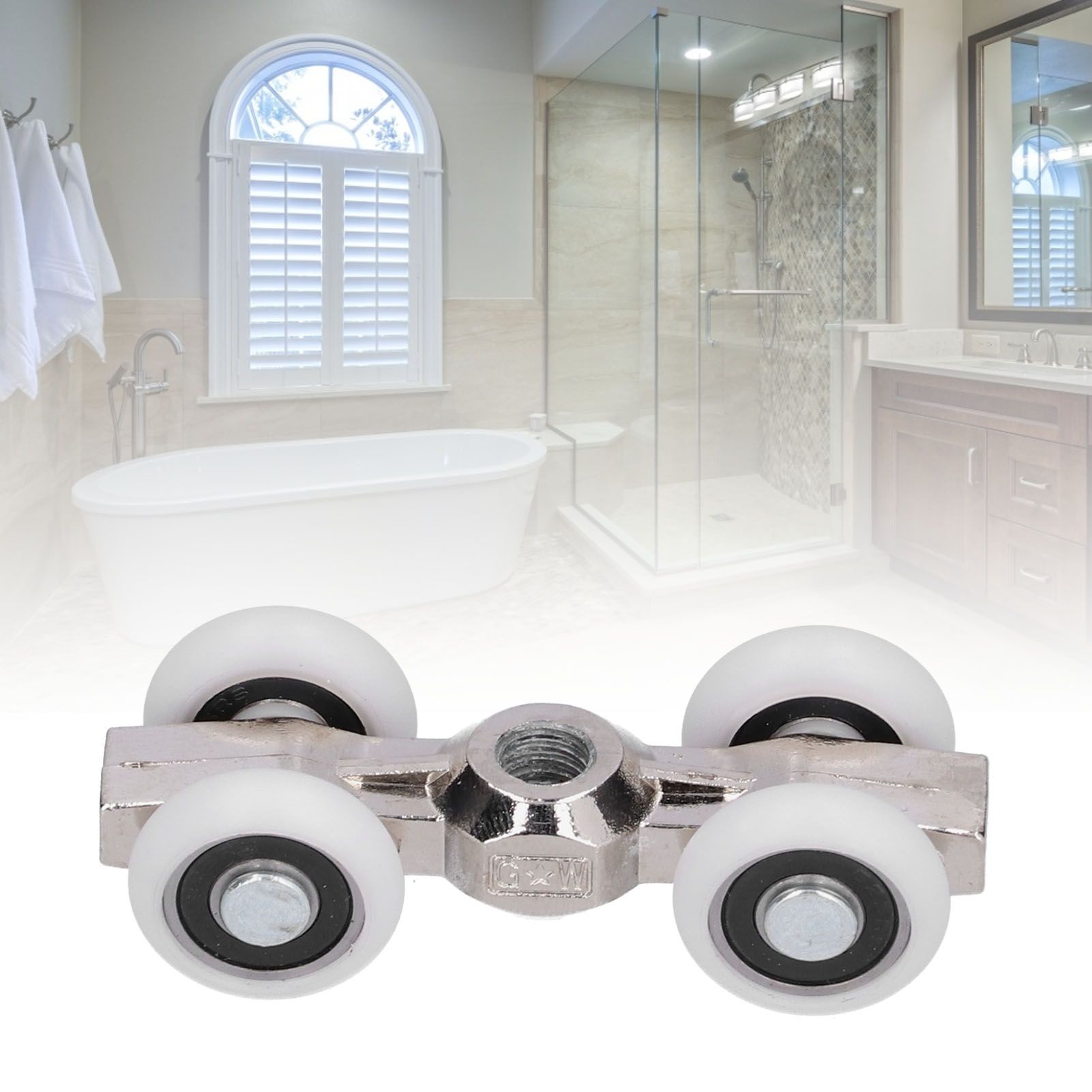 Shower Door Sliding Wheel Suspension Outer Pulley Roller Replacement view 11
