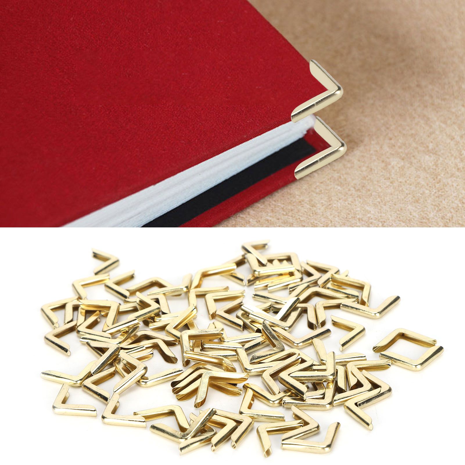 100Pcs Book Corner Protector Aluminum Alloy Gold Vintage Corner Guard for view 12