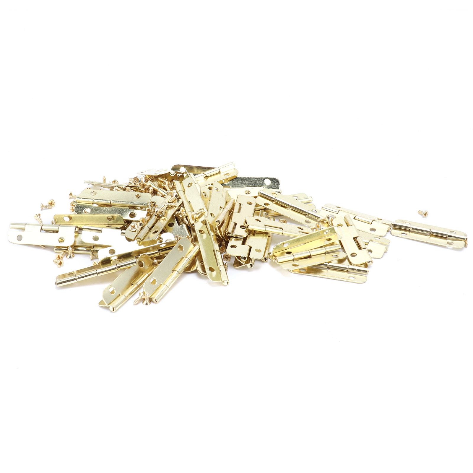 50Set Rounded Hinge Iron Cabinet Hinge Hardware Accessory for Home Door Wooden Box view 10