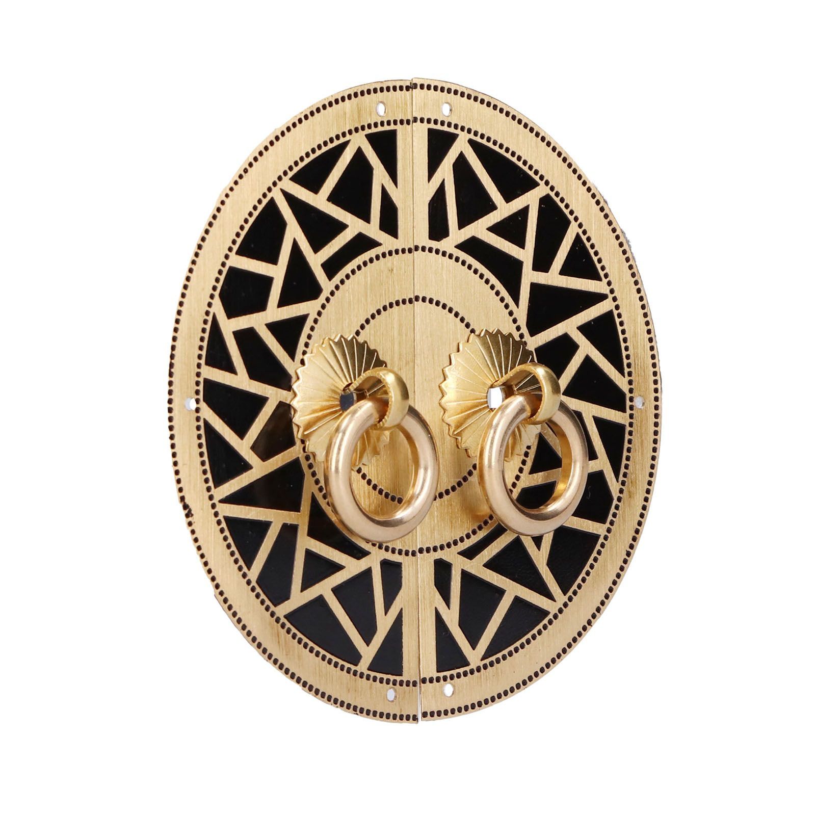 Chinese Antique Cabinet Handle Brass Circular Plaid Bookcase Knob for Wardrobe view 6
