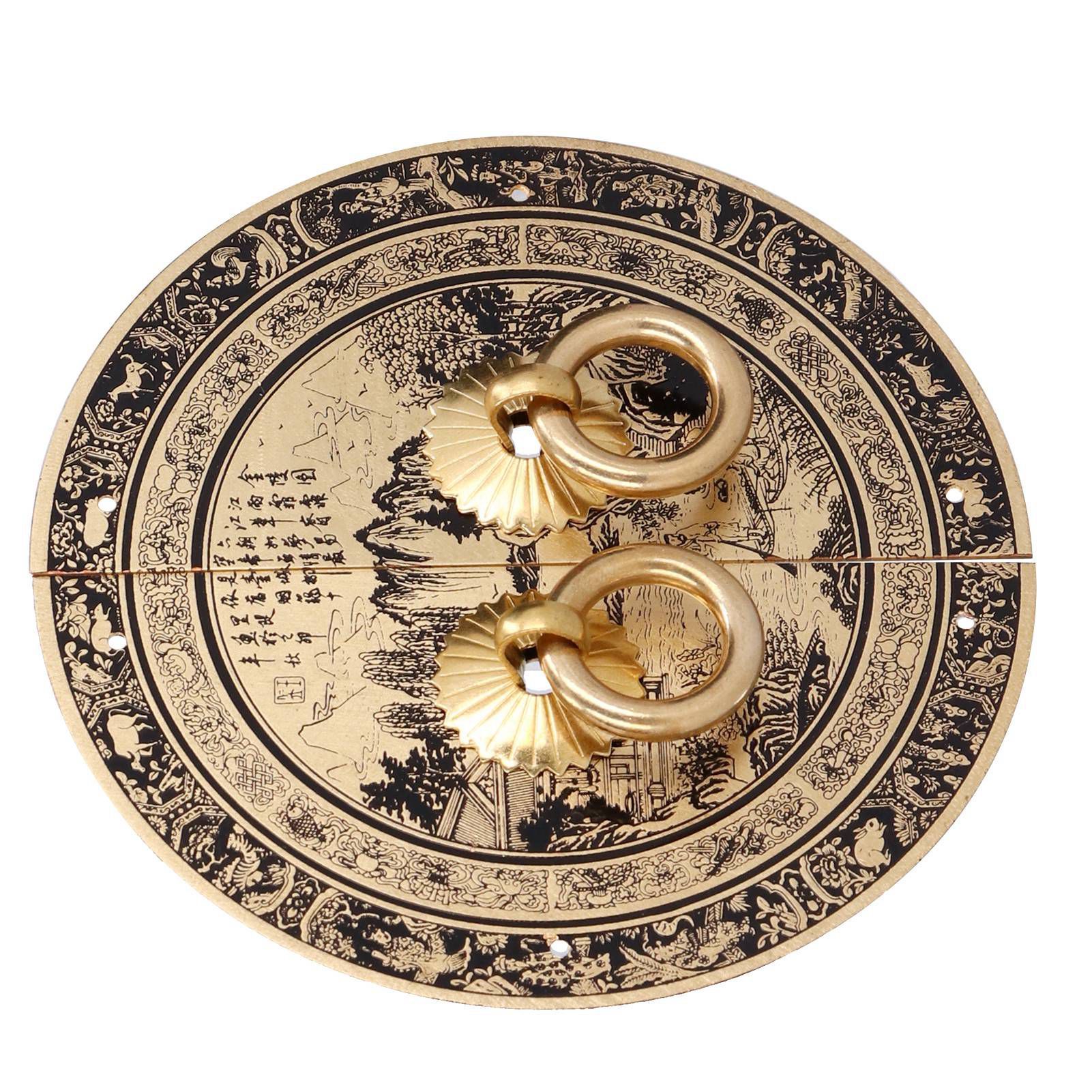 11cm Originality Pattern Drawer Handle Chinese Antique Furniture Brass Handle view 5