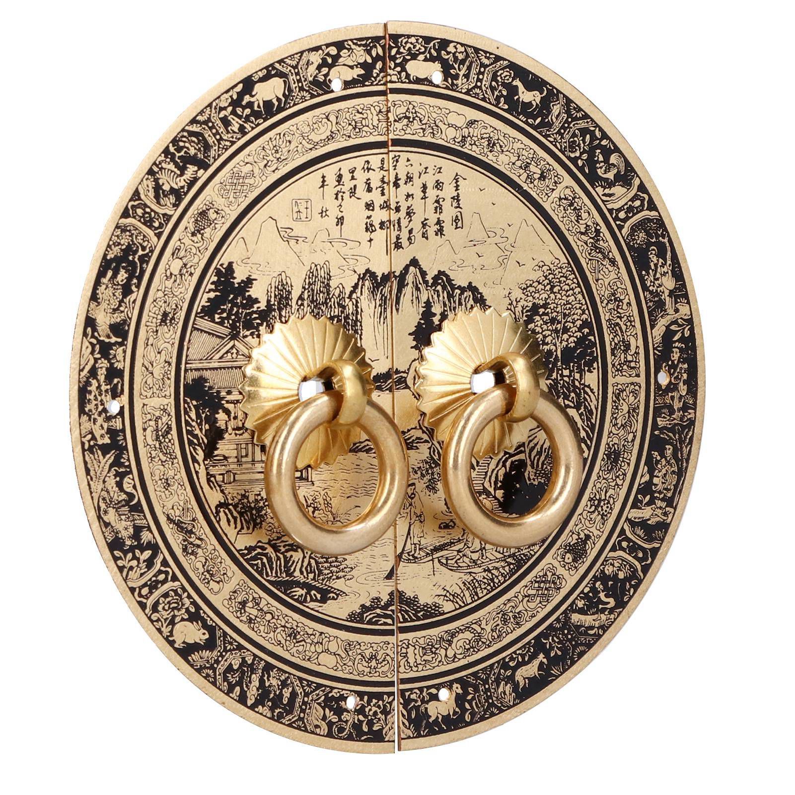 11cm Originality Pattern Drawer Handle Chinese Antique Furniture Brass Handle view 6