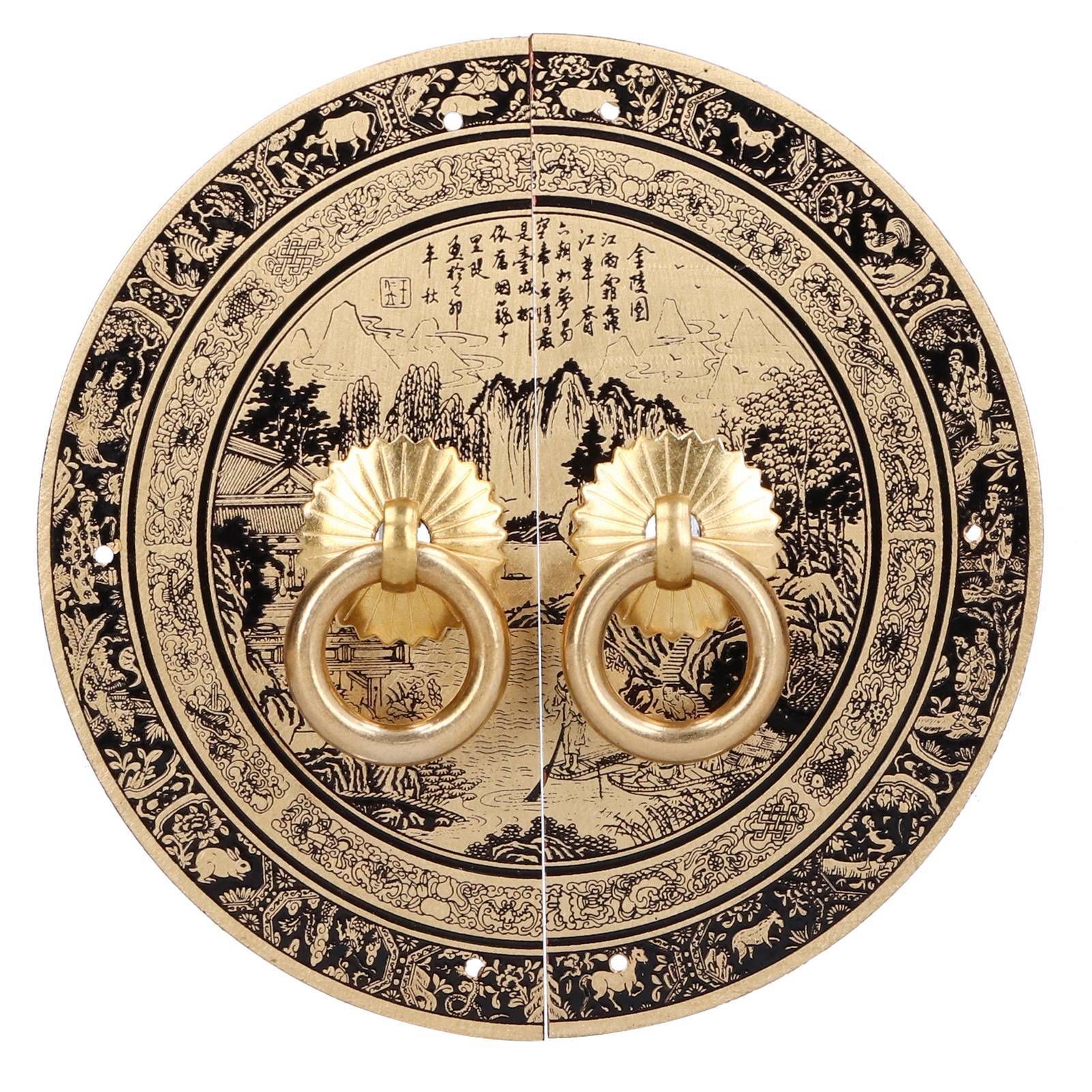 11cm Originality Pattern Drawer Handle Chinese Antique Furniture Brass Handle view 10