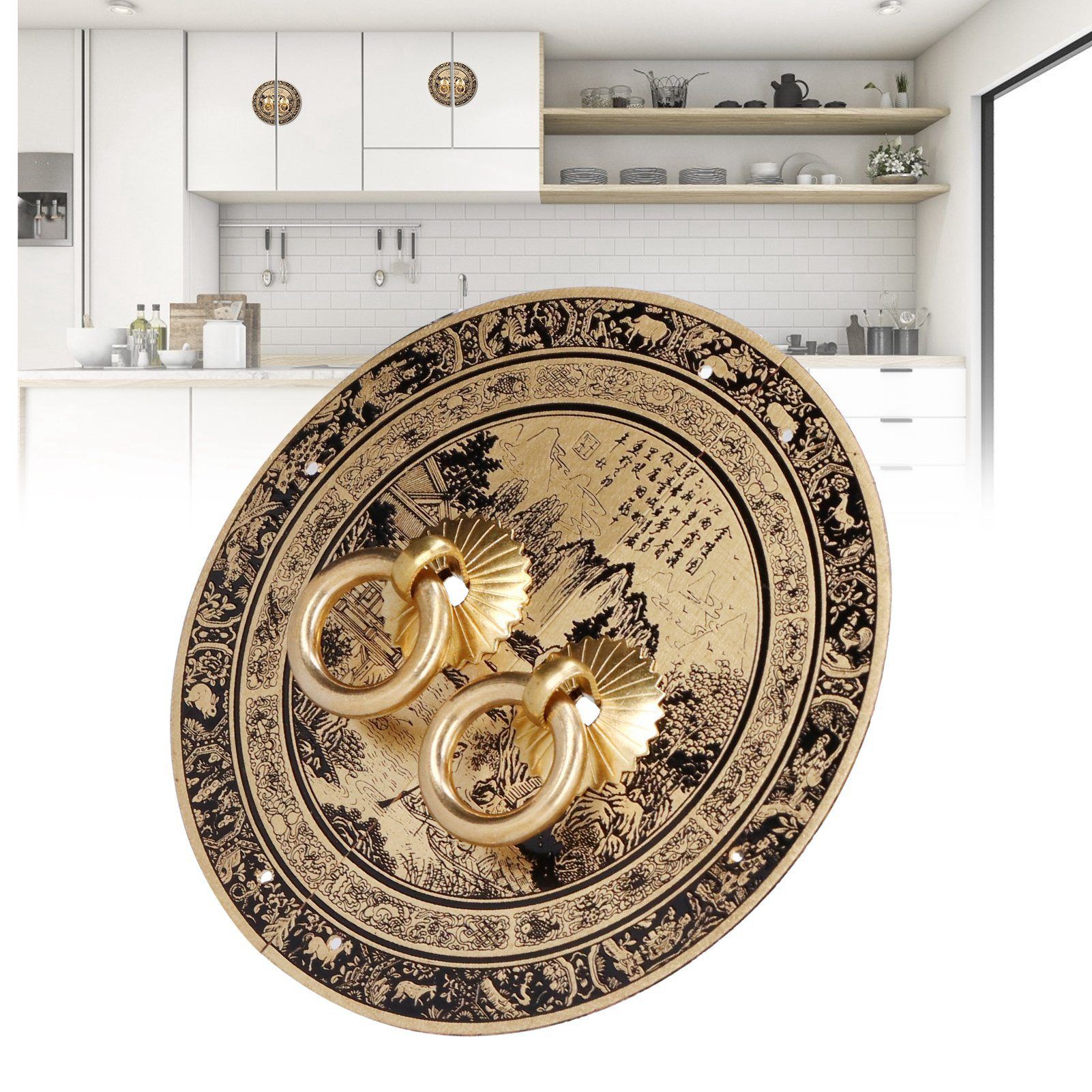 11cm Originality Pattern Drawer Handle Chinese Antique Furniture Brass Handle view 12