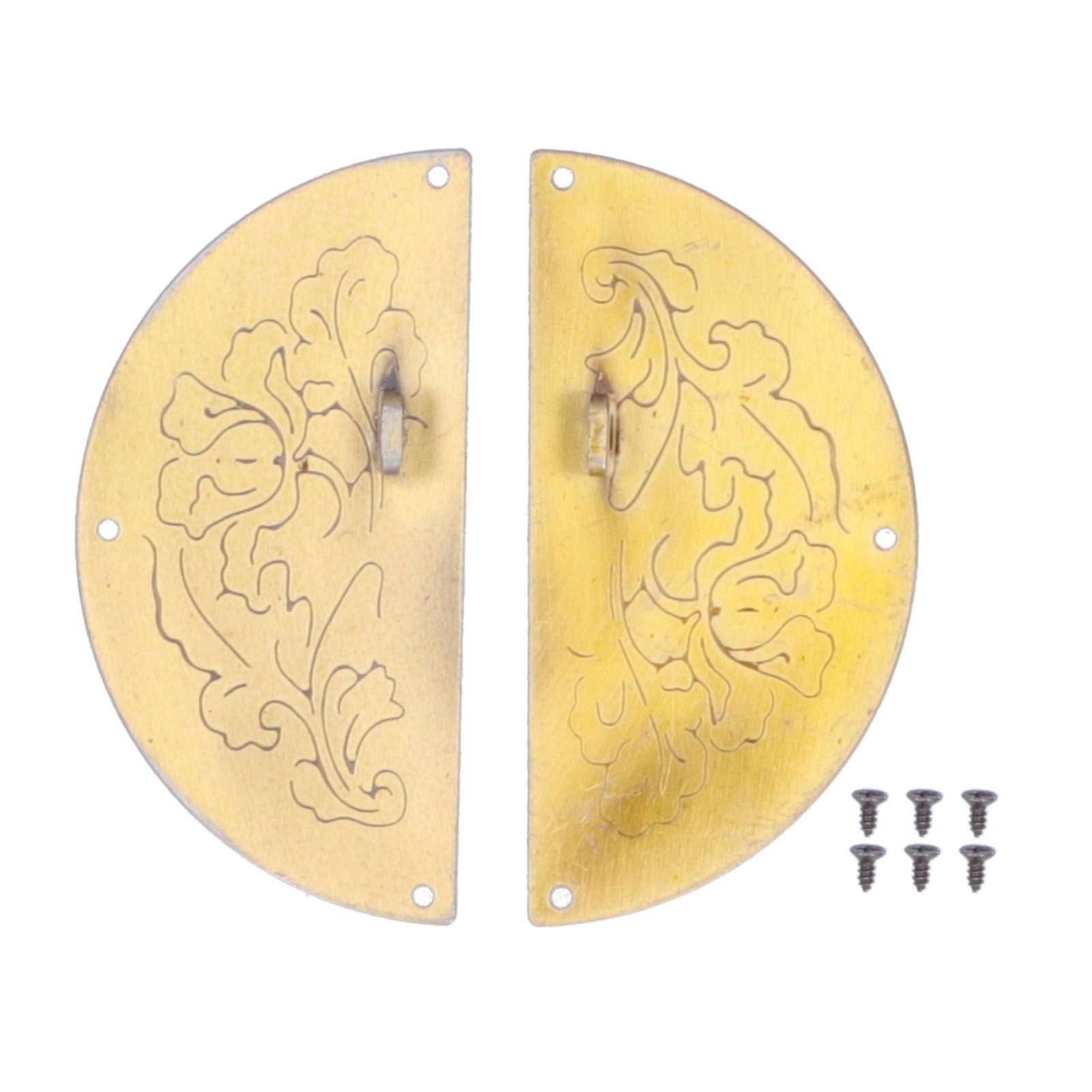 Retro Round Plate Pull Handle Cabinet Wardrobe Double Door Ring Pull for Home Door view 2